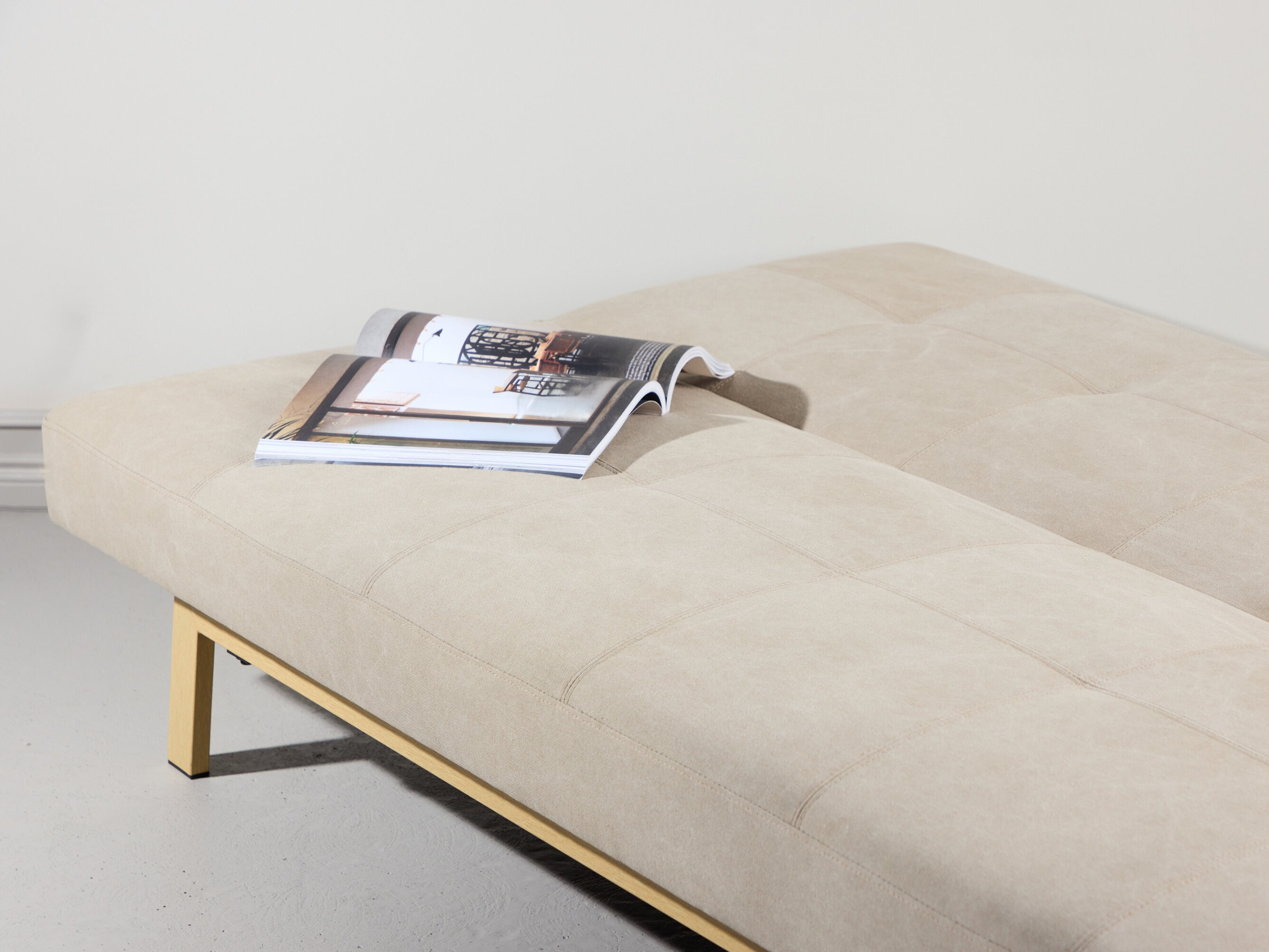 Sofa bed Dallas 1710 (Beige + Oak)