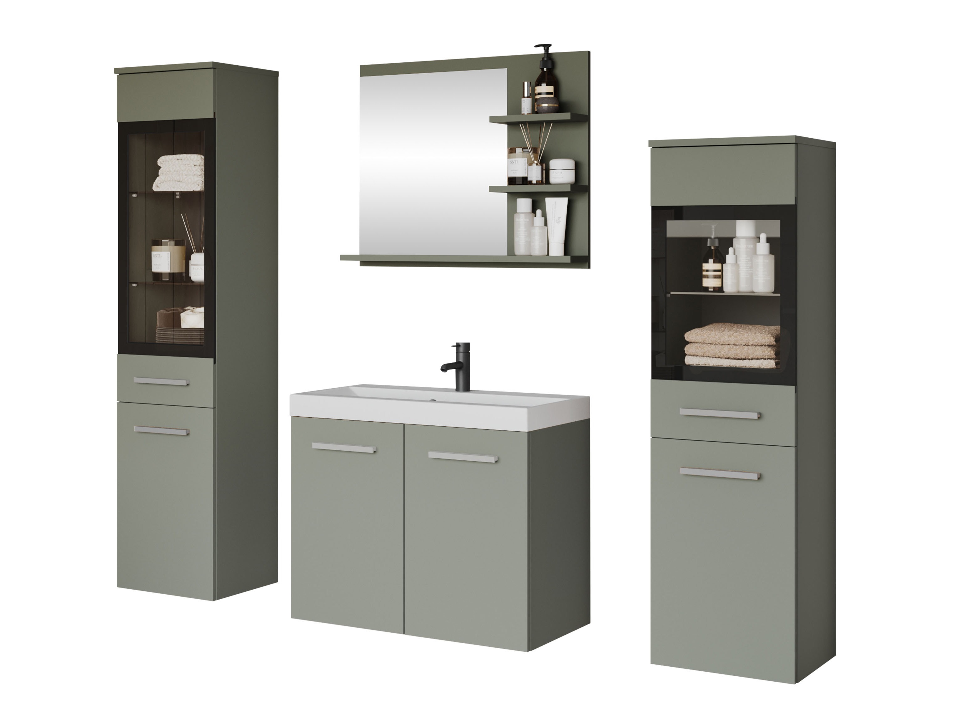 Bathroom set Scientia IV (Dusty green)