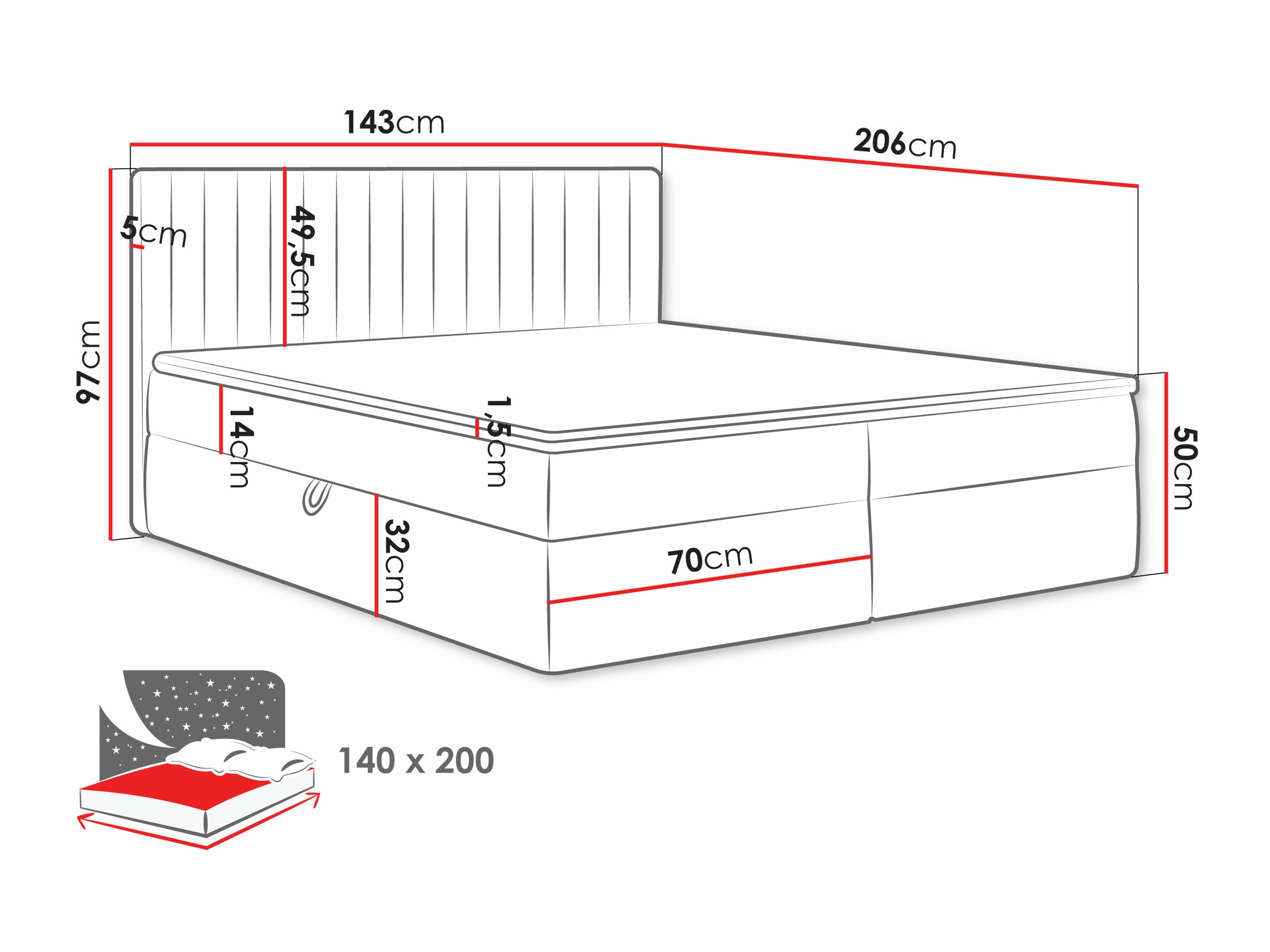 Continental bed Comfivo Apis I (Polo 897)