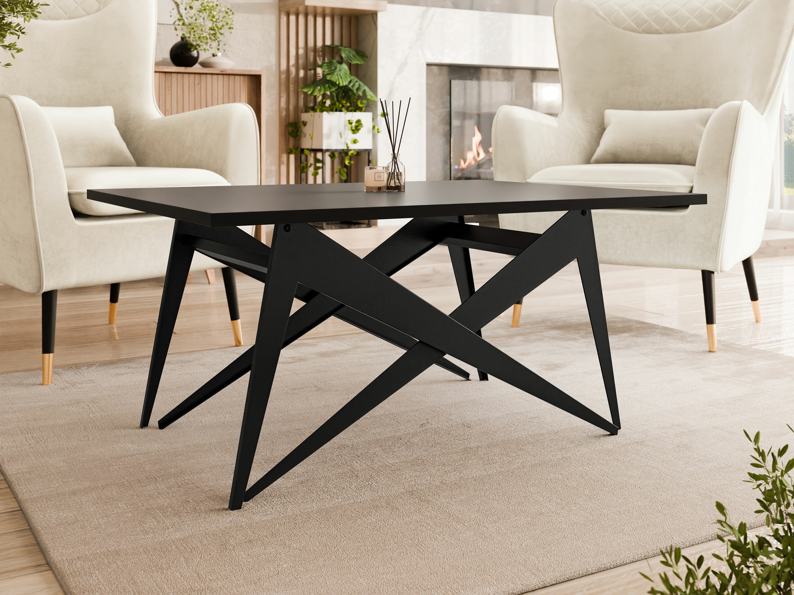 Coffee table transformer Oswego 150 (Black)