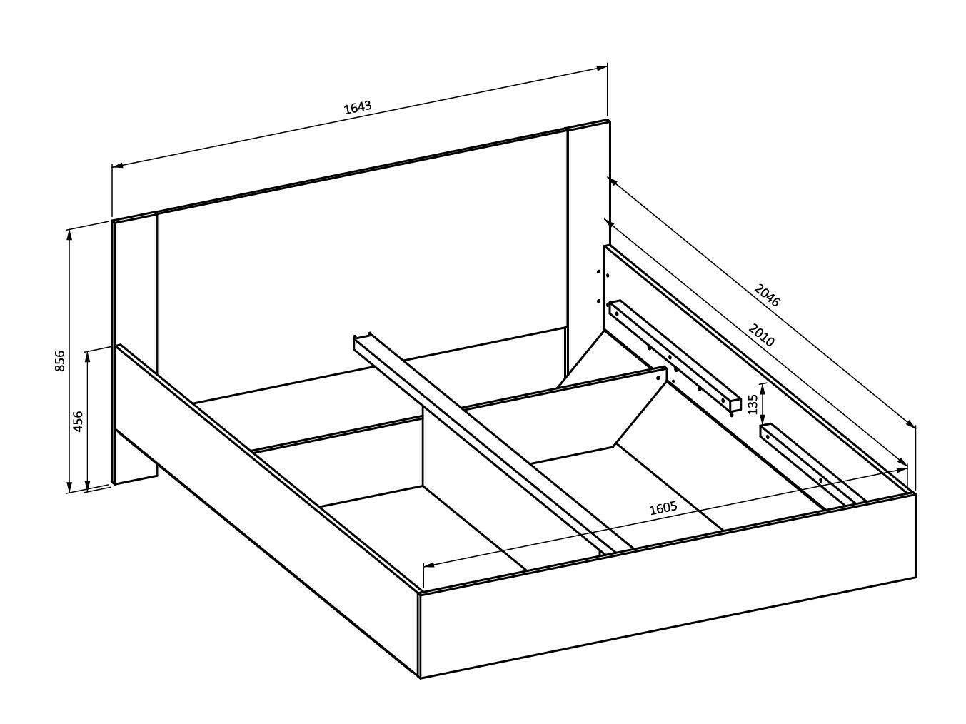 Bed Mirsevi 106 (160 x 200 cm)