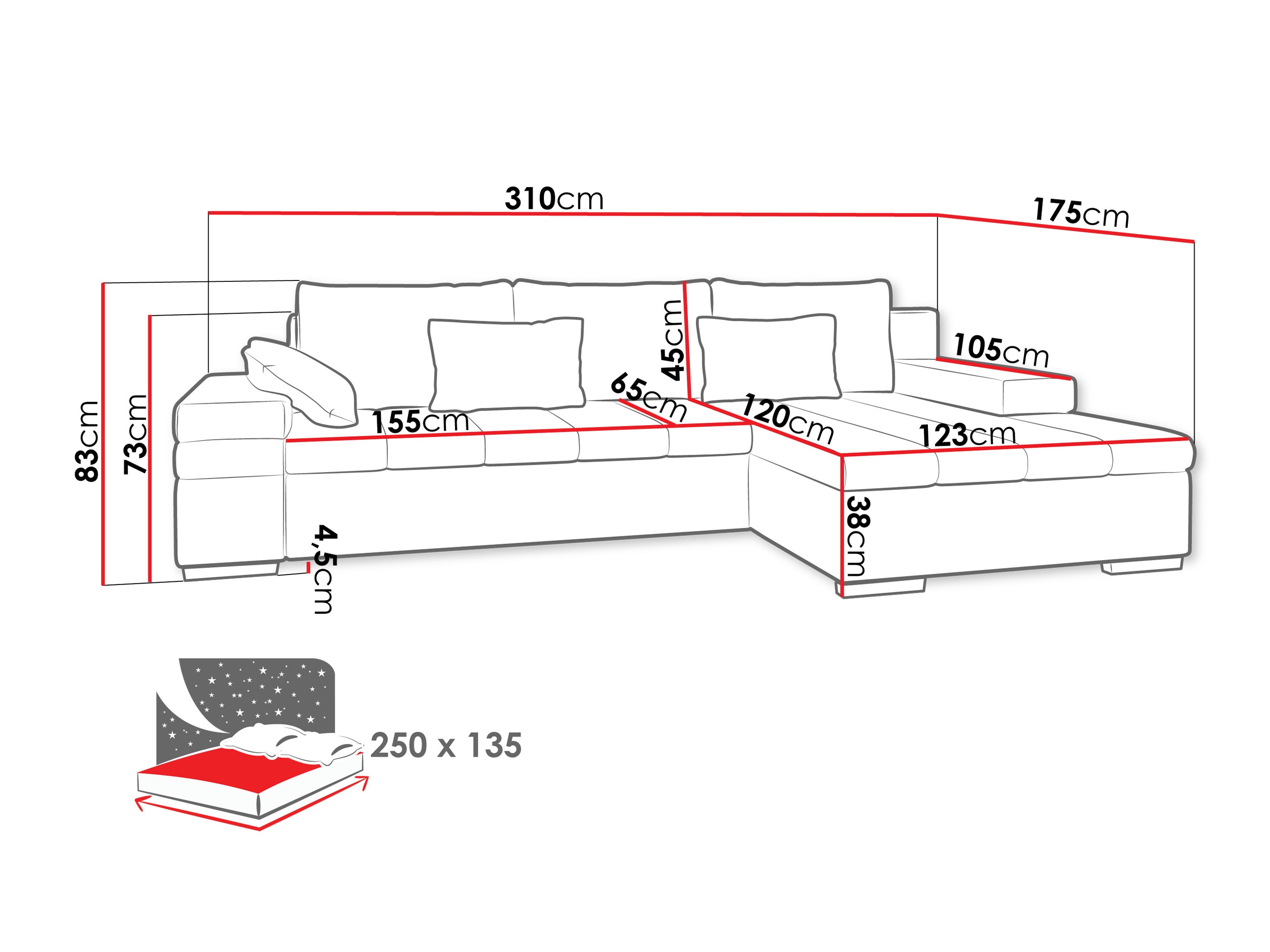 Corner sofa Comfivo Olivetum II (Corbett 78)