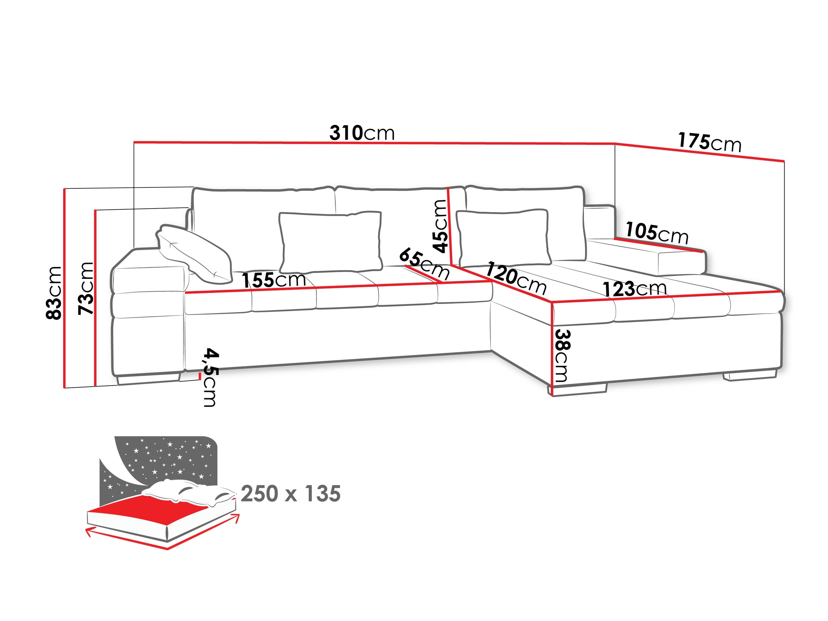 Corner sofa Comfivo Olivetum II (Uttario Velvet 2951 + Magic Velvet Pik 2225)
