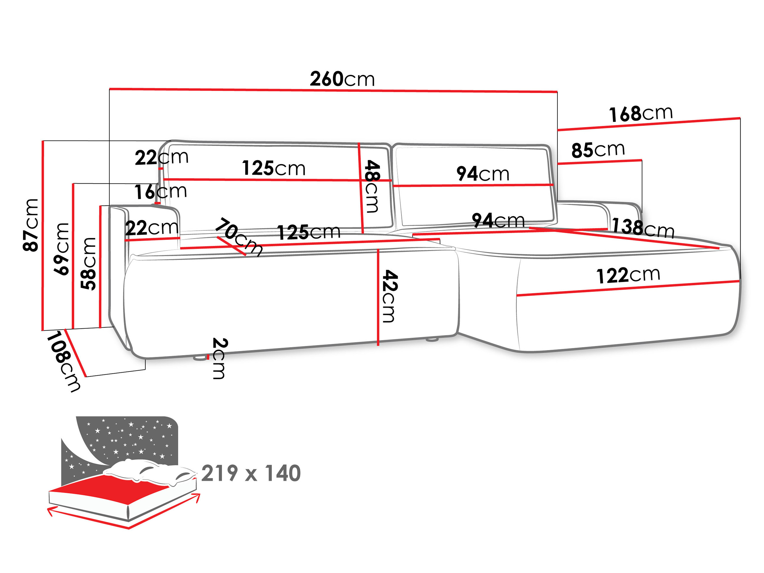 Corner sofa Bountiful 102 (Velo 623)