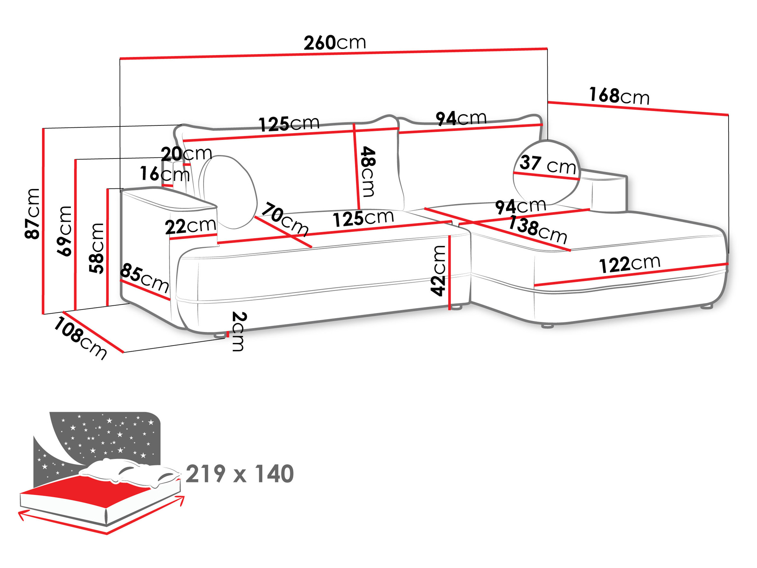 Corner sofa Magal I (Velo 635)