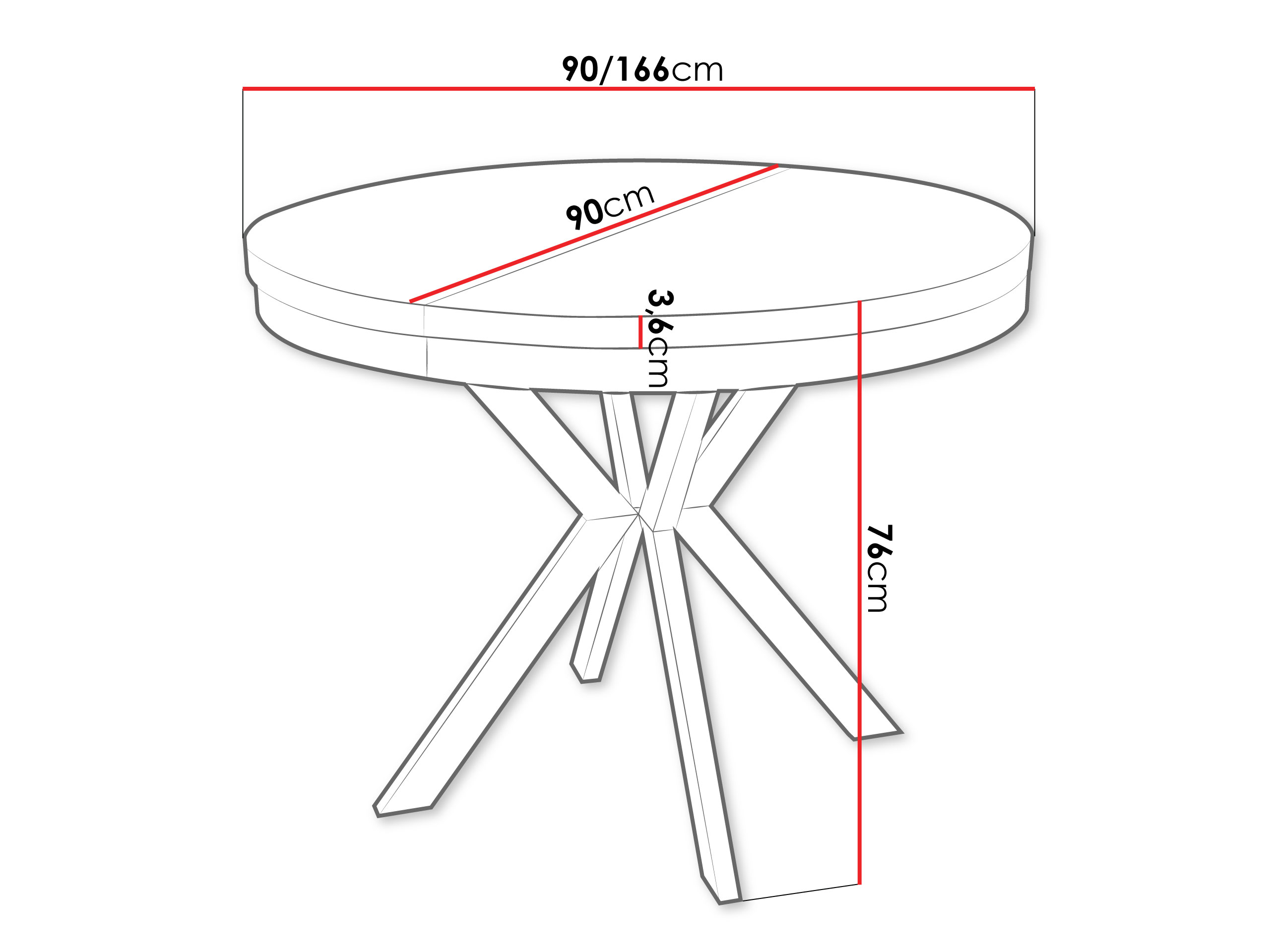 Table Oswego 155 (Walnut)