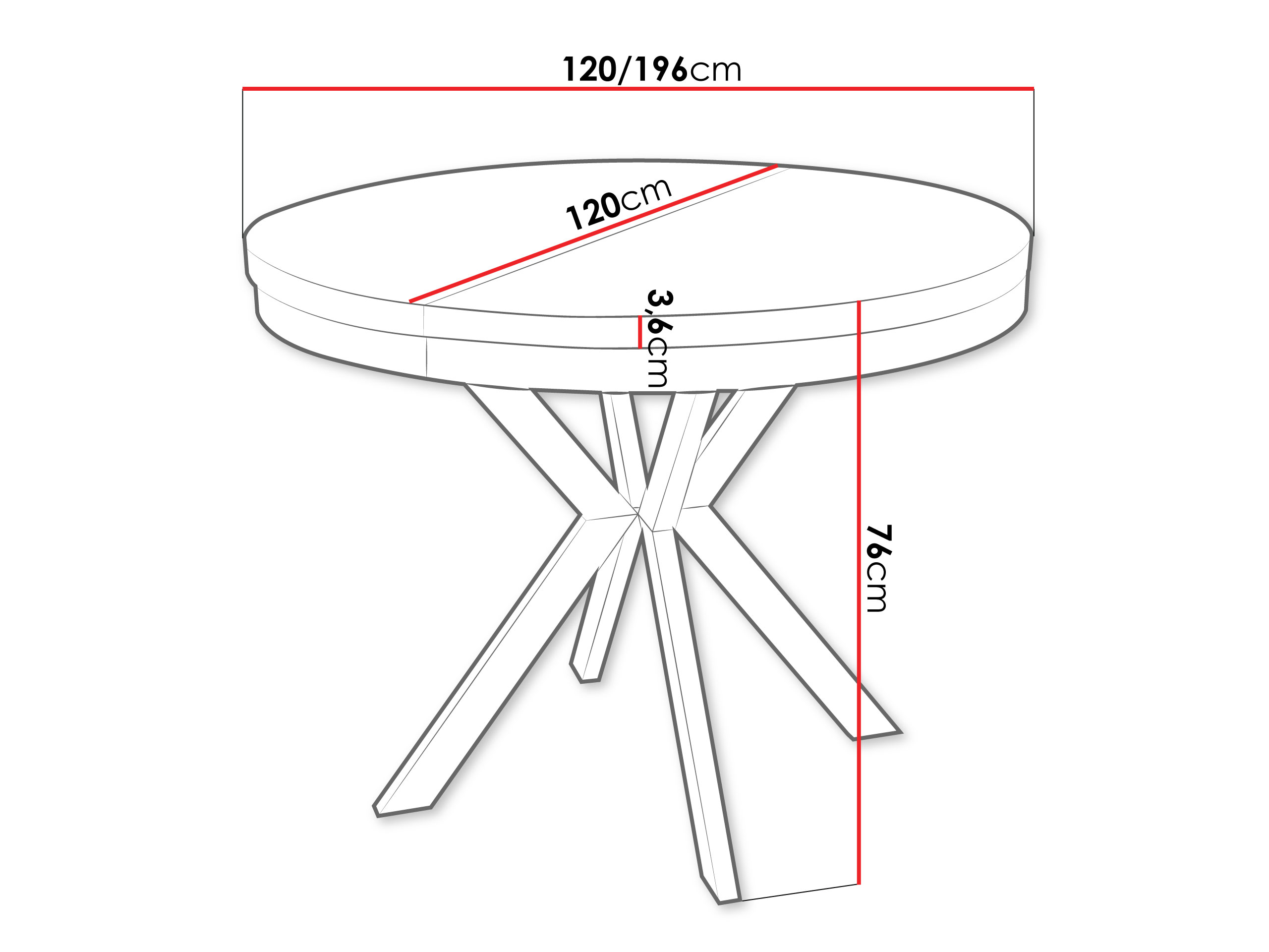 Table Oswego 157 (White + Cashmere)