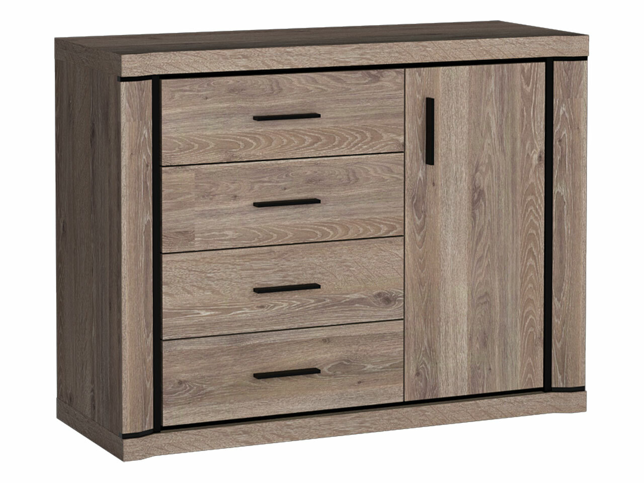 Chest of drawers Lorelie 102 (Trufel oak)