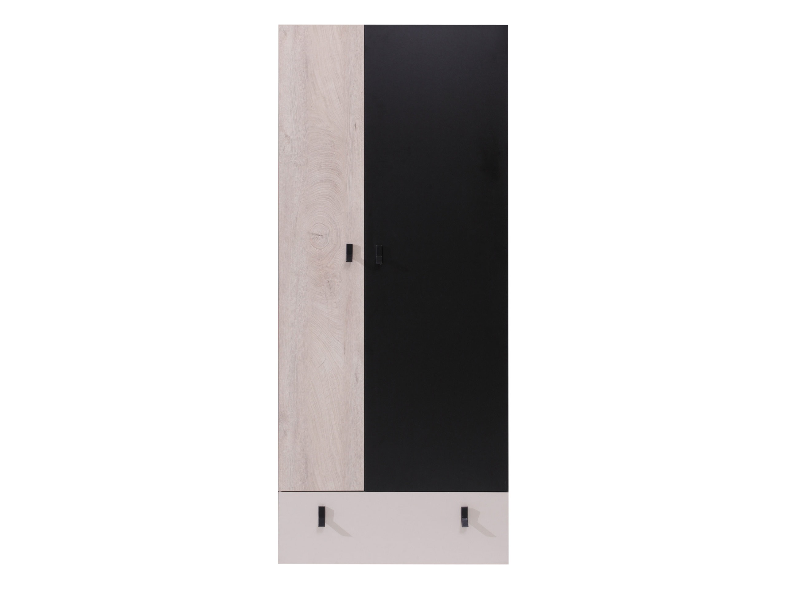 Wardrobe Camteso 101 (Black + Oak + Beige)