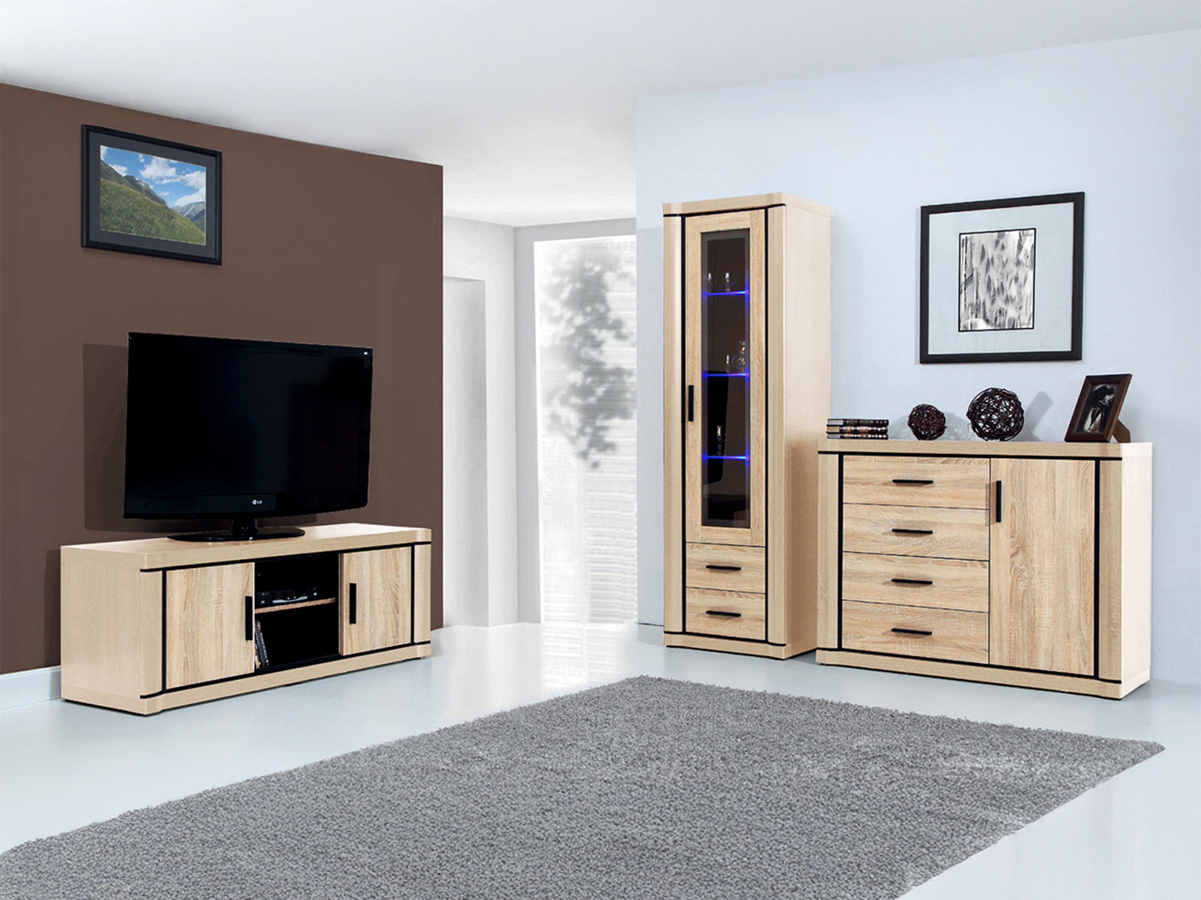 Chest of drawers Lorelie 102 (Sonoma oak)