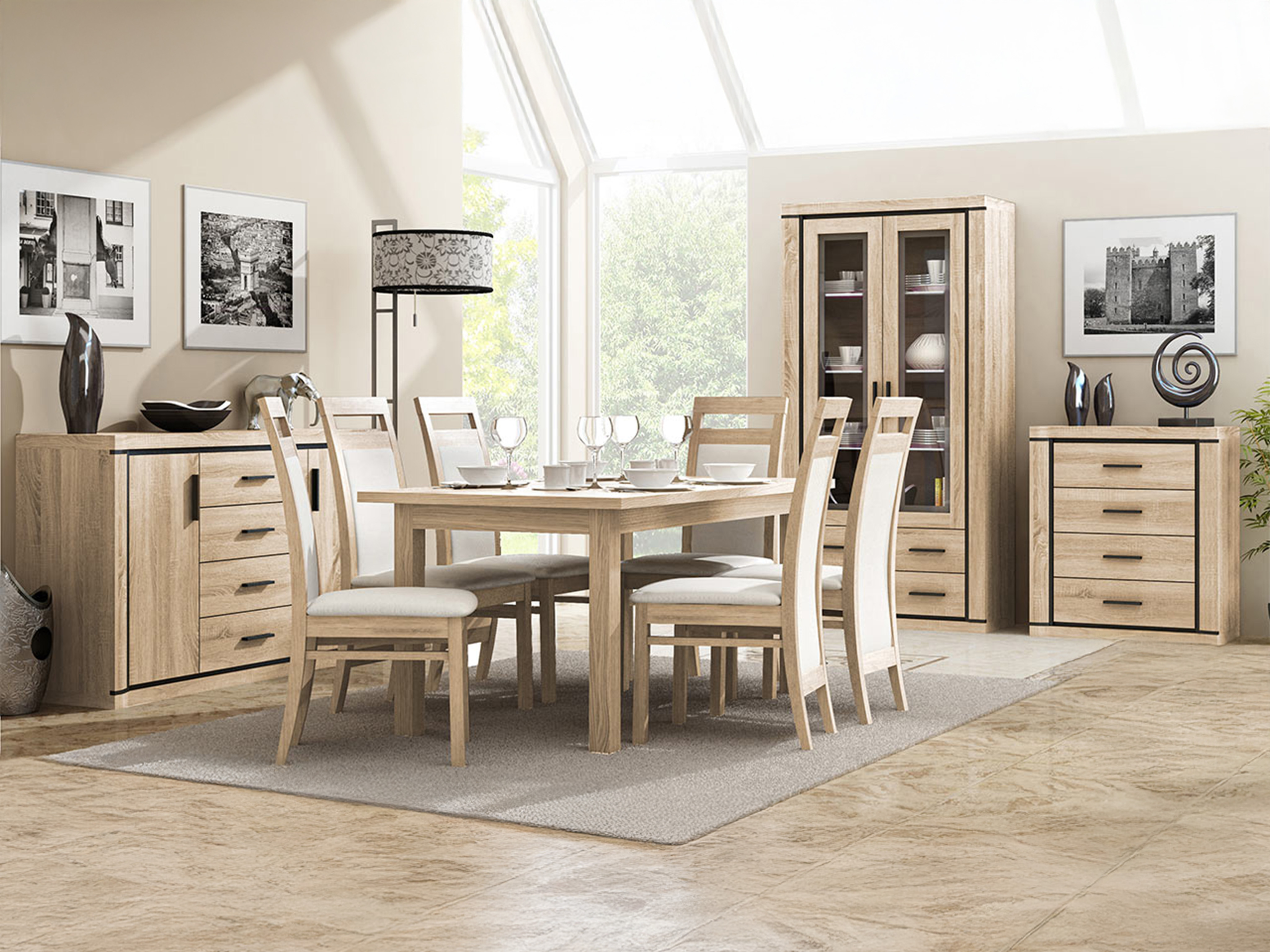 Chest of drawers Lorelie 103 (Sonoma oak)