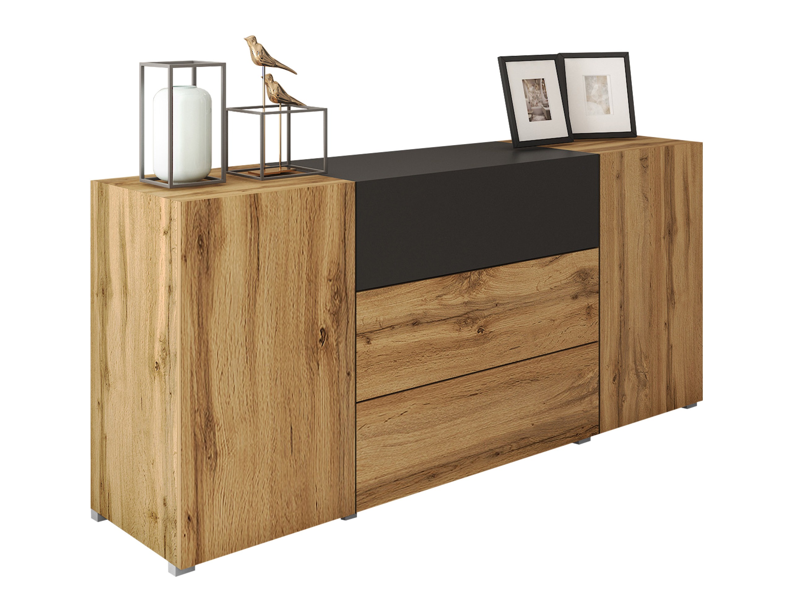 Chest of drawers Sarasota 191 (Wotan Oak + Graphite)