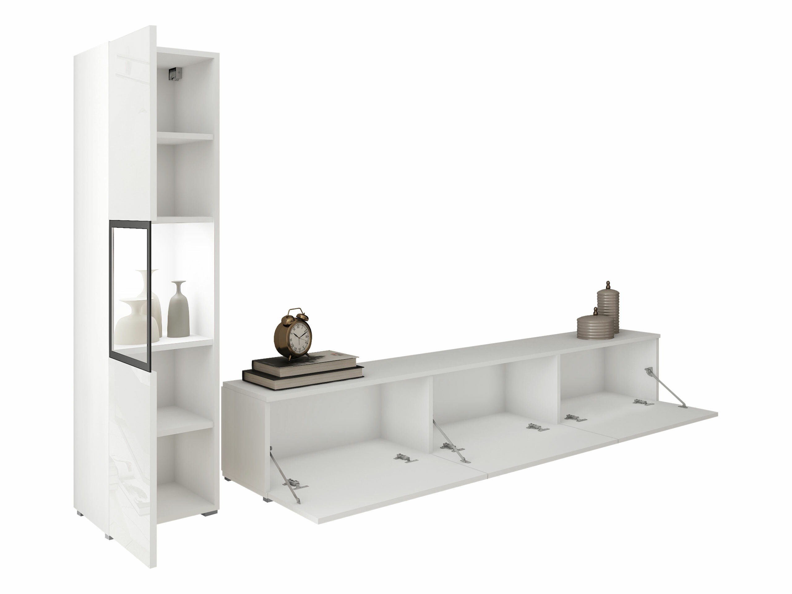 Living room set Sarasota 192 (White + Glossy white)