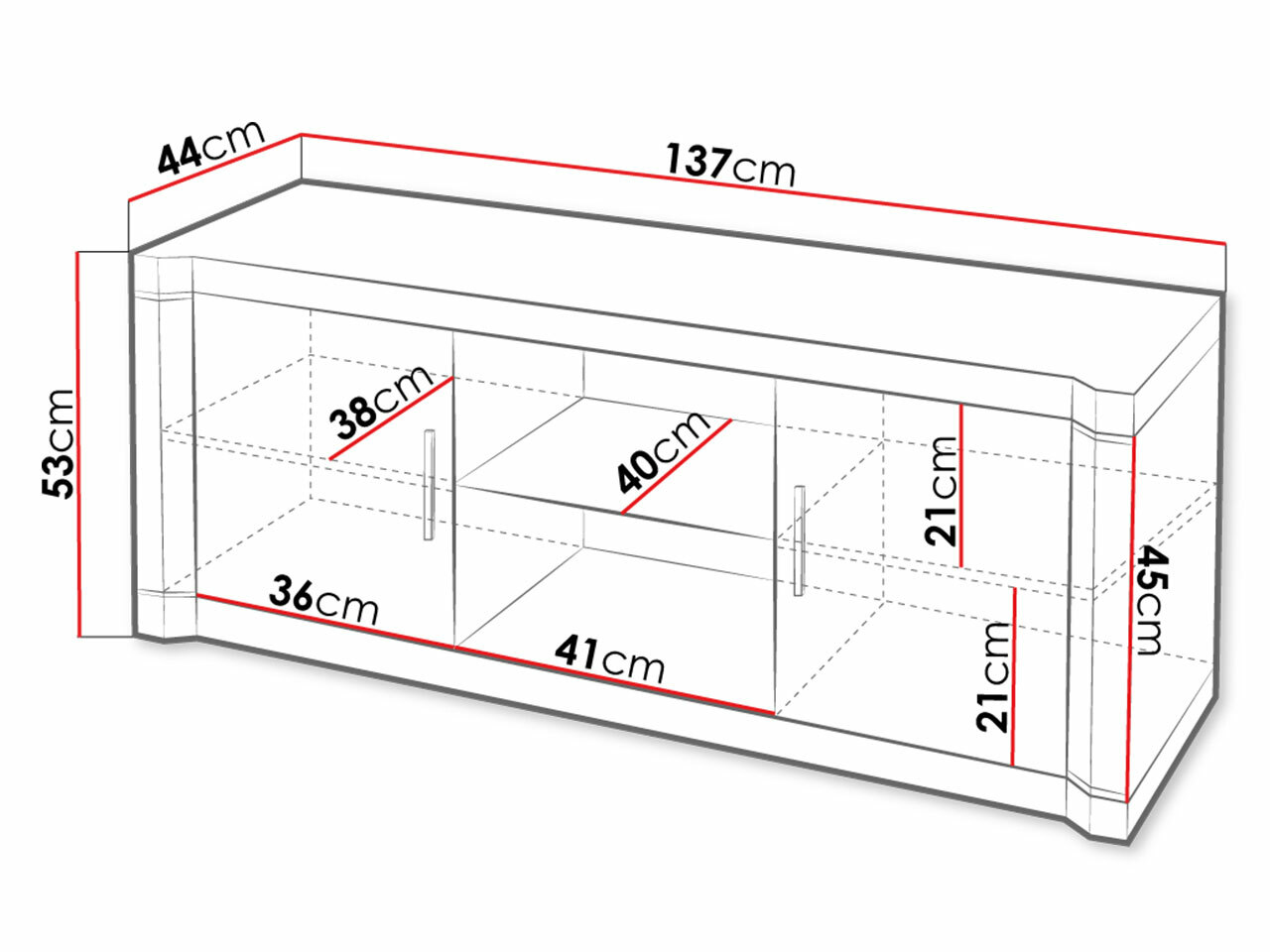 TV stand Lorelie 111 (Trufel oak)