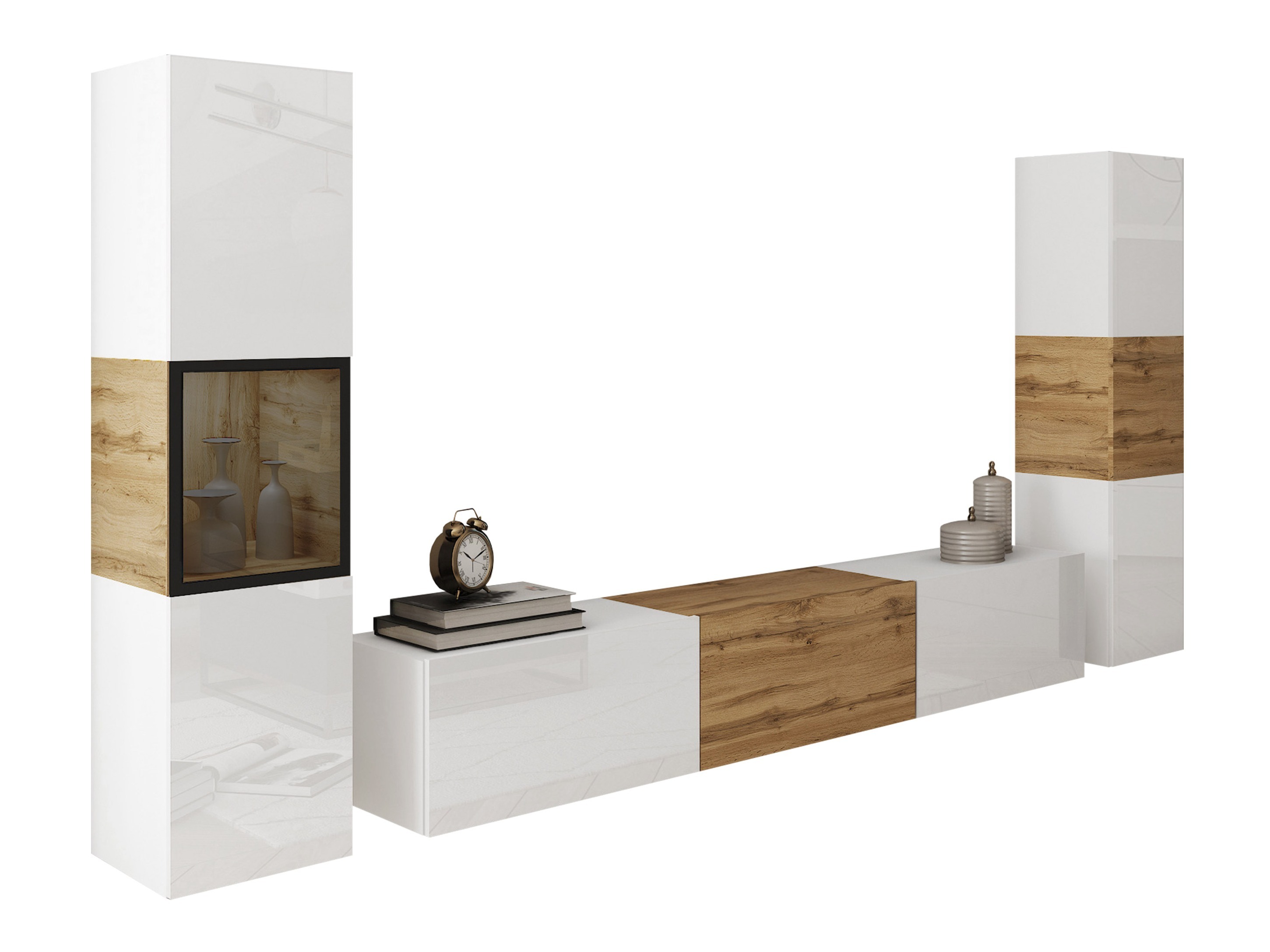 Living room set Sarasota 193 (White + Wotan Oak)