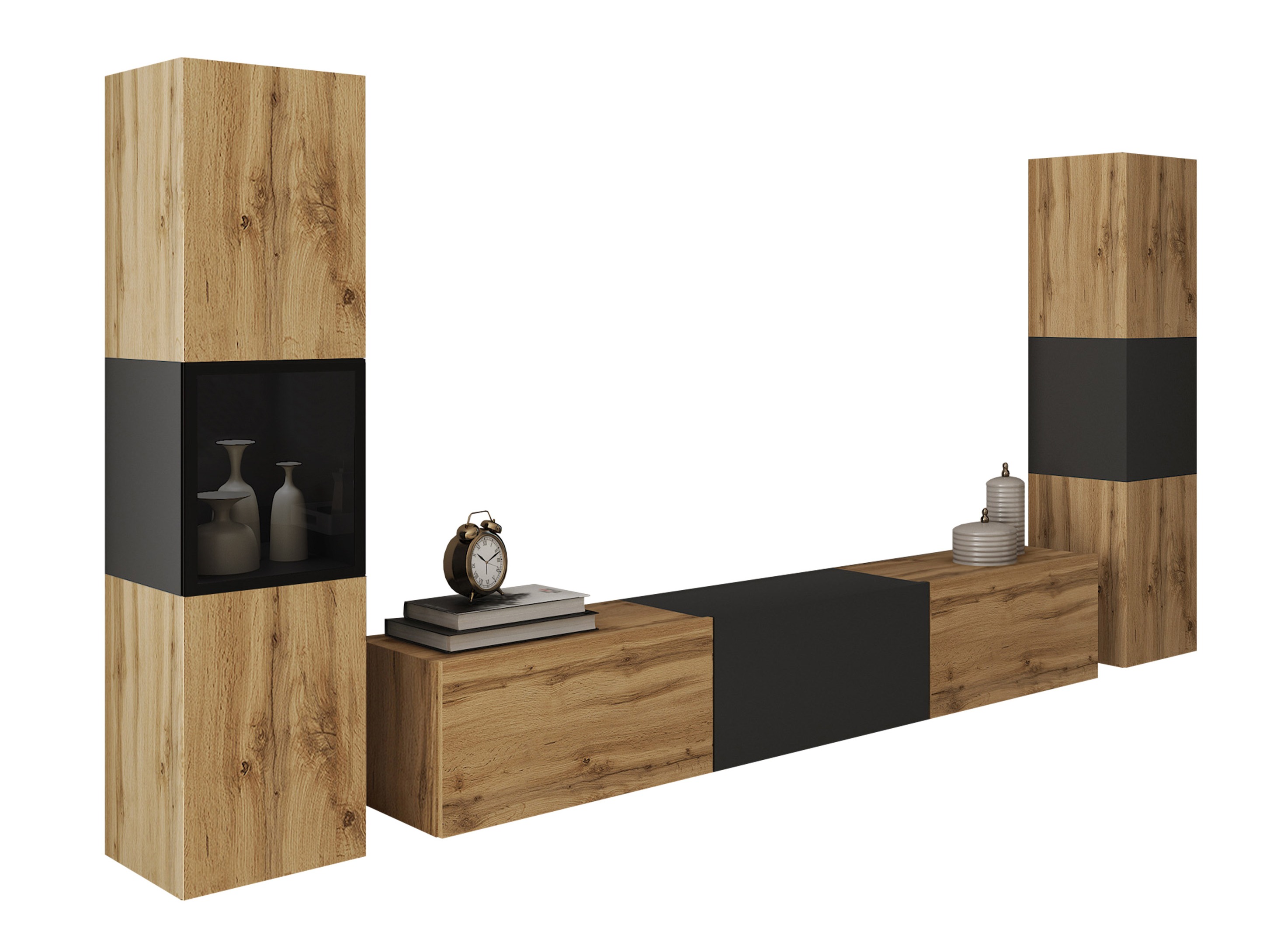 Living room set Sarasota 193 (Wotan Oak + Graphite)