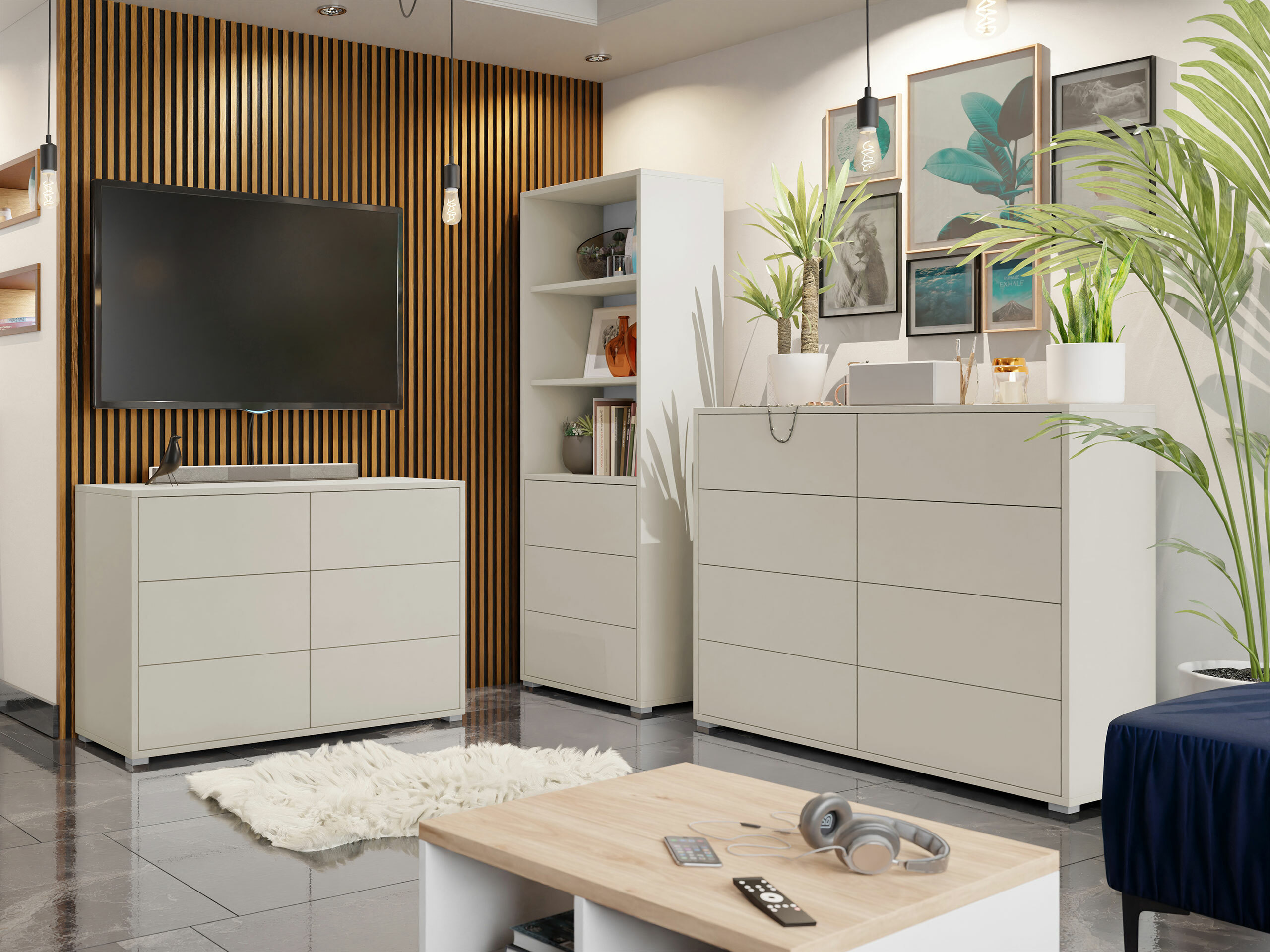 Living room set Comfivo Tutela I (Cashmere)