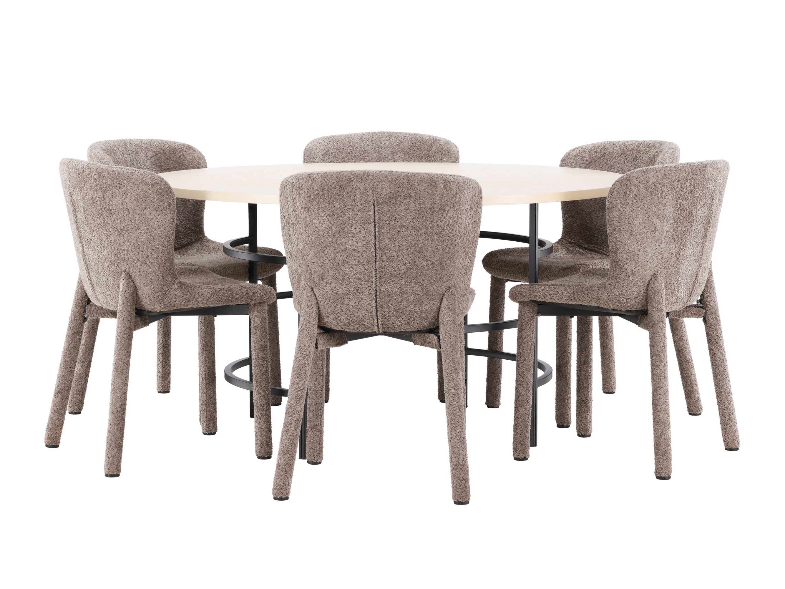 Dining set Dallas 4987 (Light brown + Black)