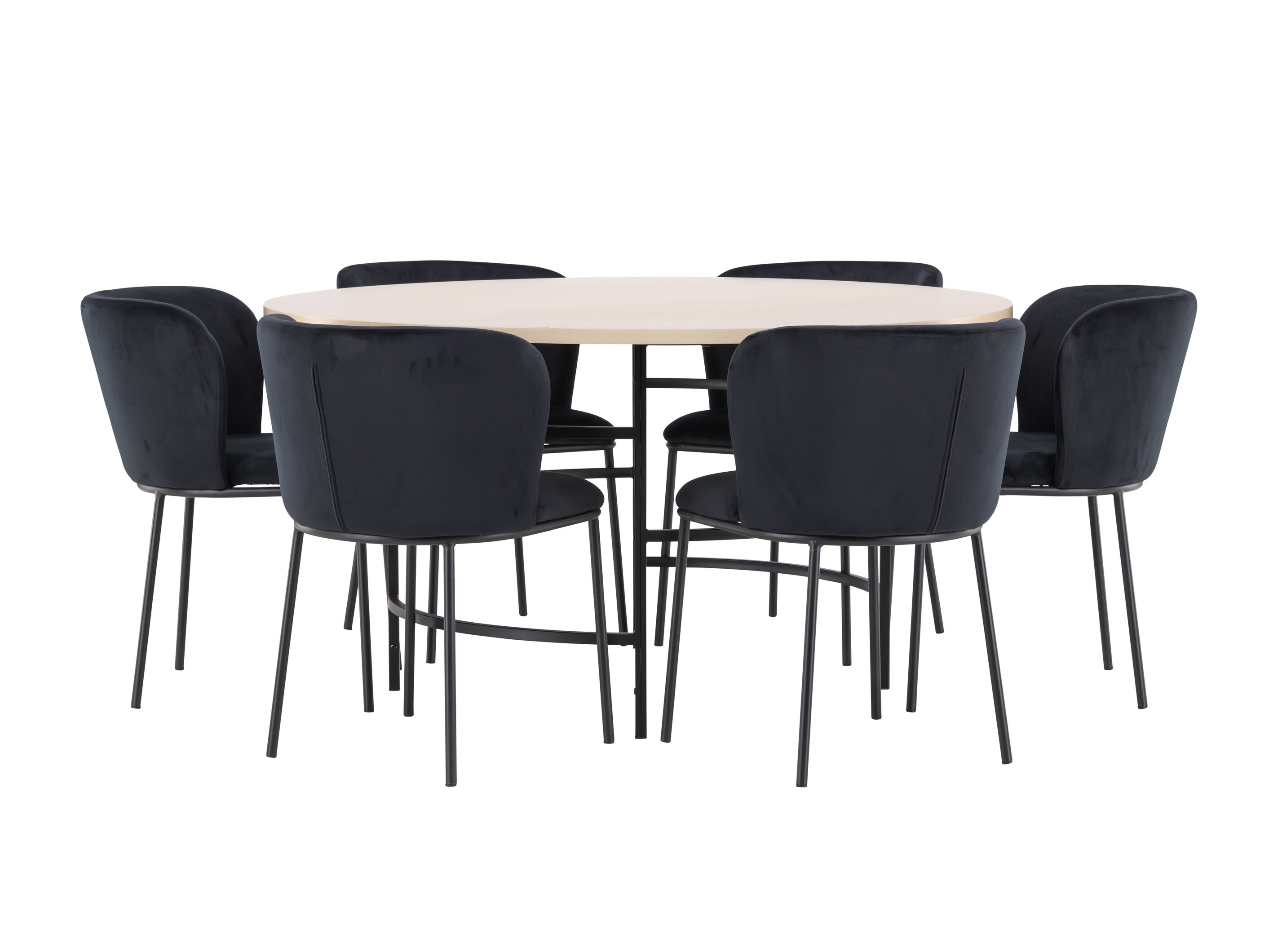 Dining set Dallas 5015 (Light brown + Black)