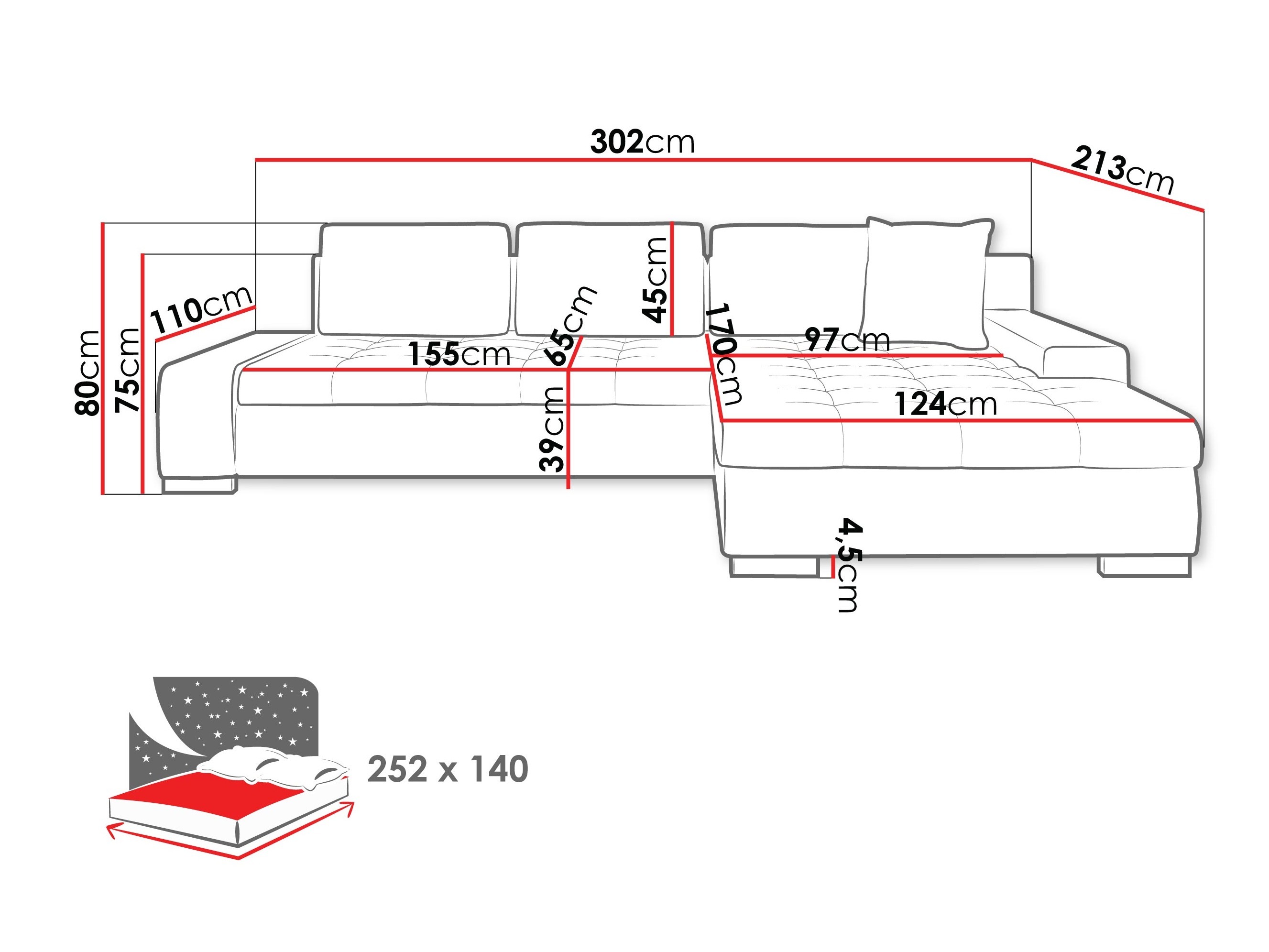 Corner sofa Comfivo Nitor II (Soft 017 + Magic Velvet 2217)
