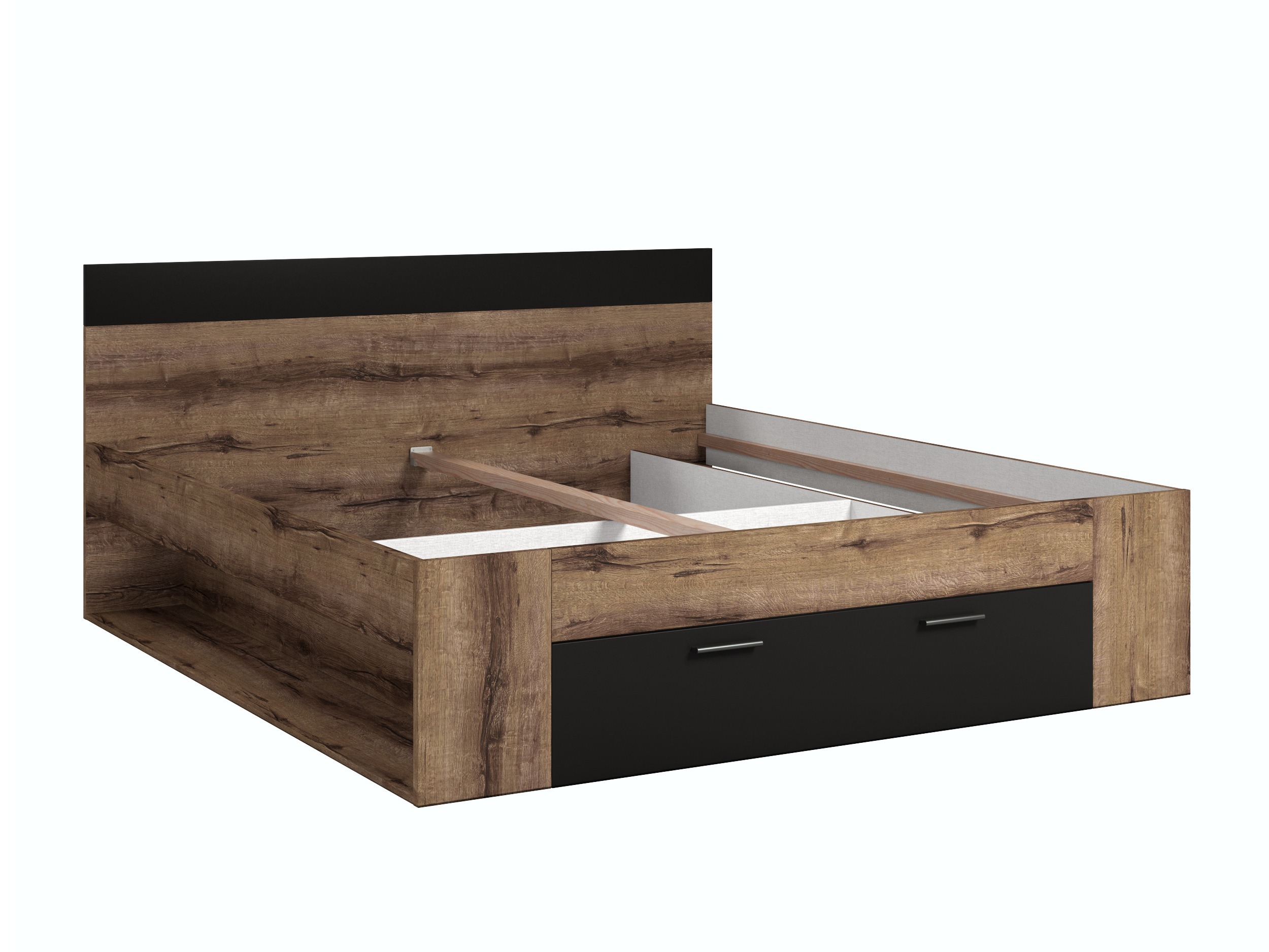 Bed Melvele 108 (Monastery oak + Black)