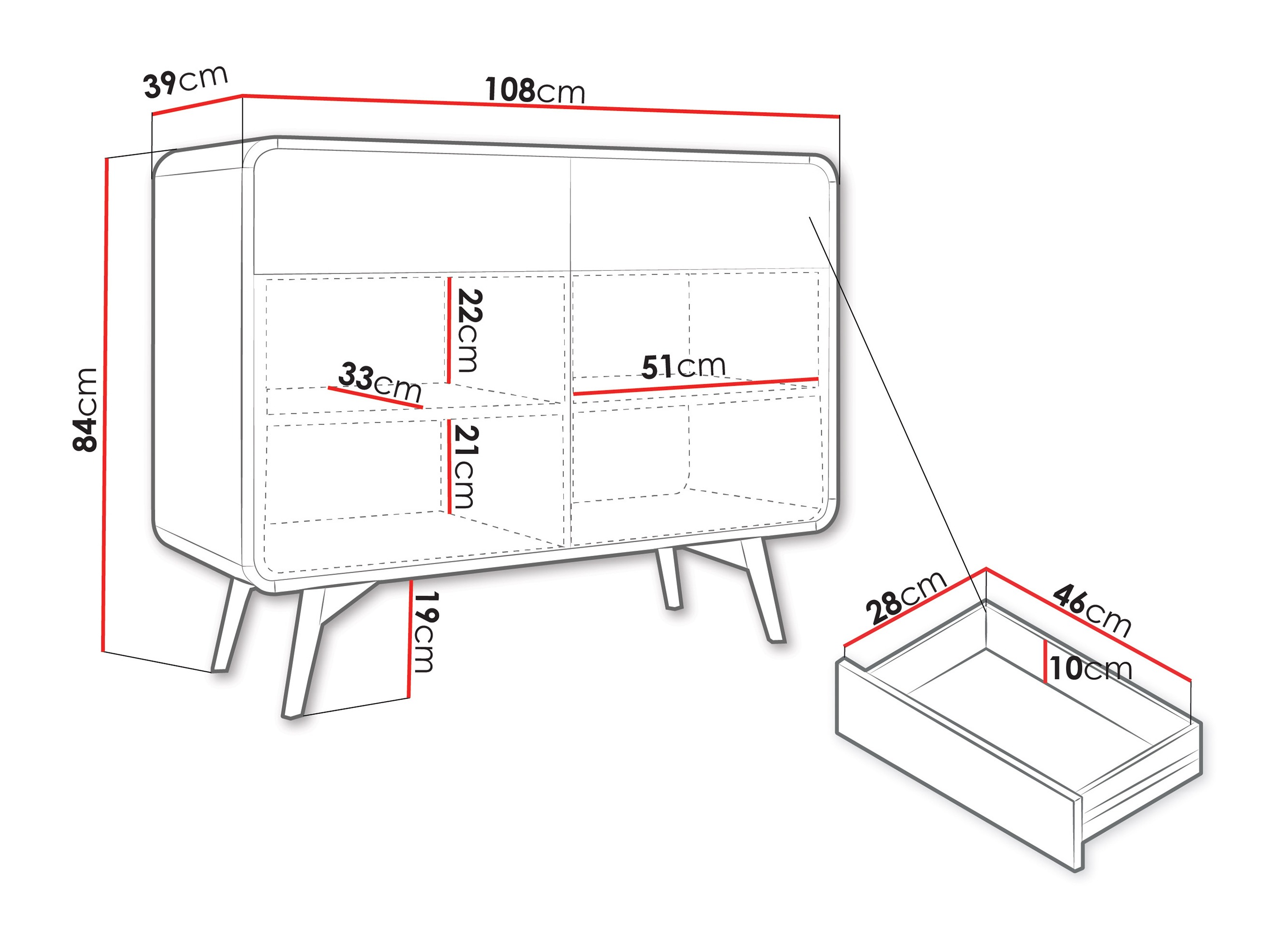 Chest of drawers Focos