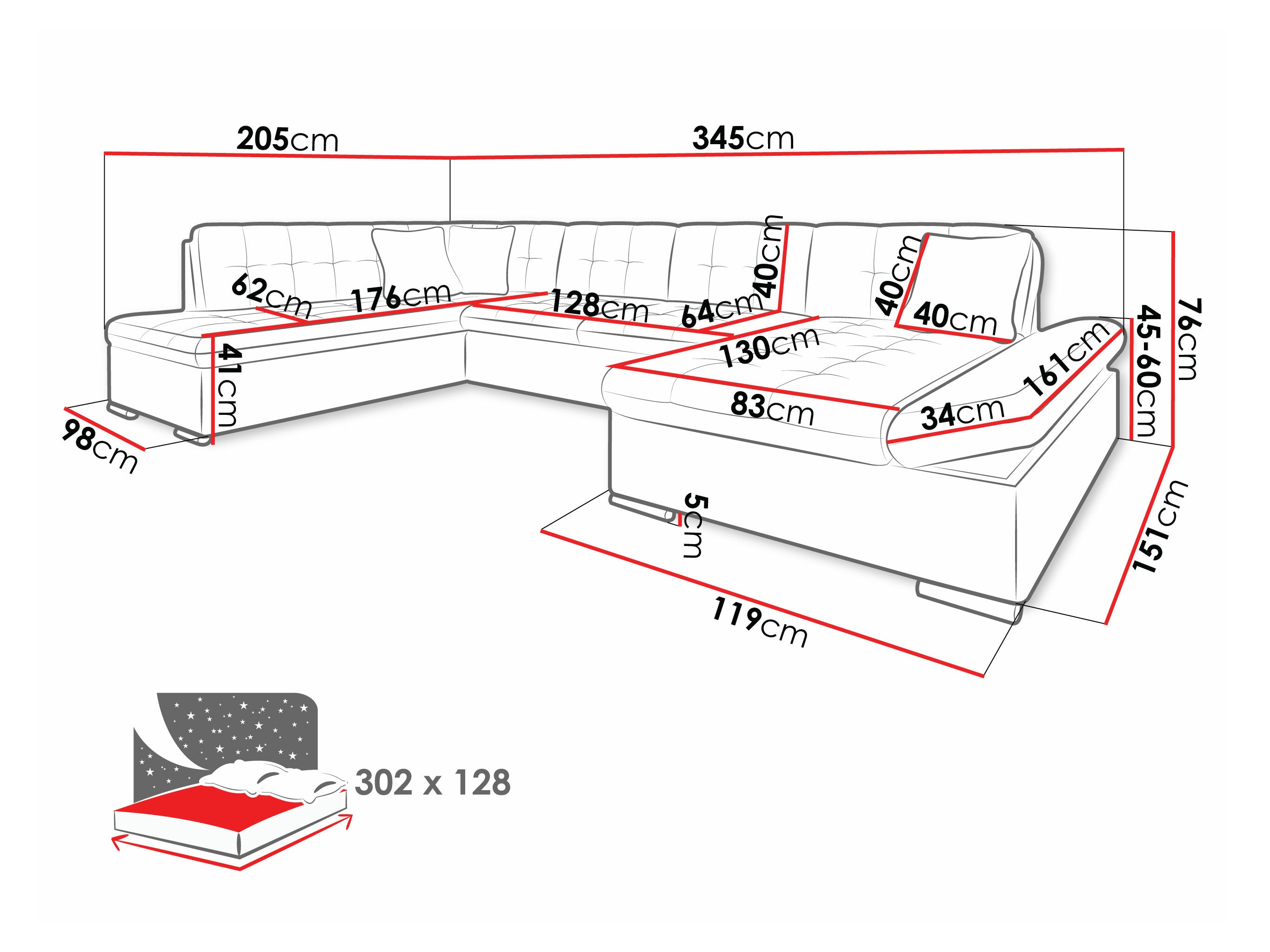 Corner sofa Comfivo Tilia II (Baloo 2074)