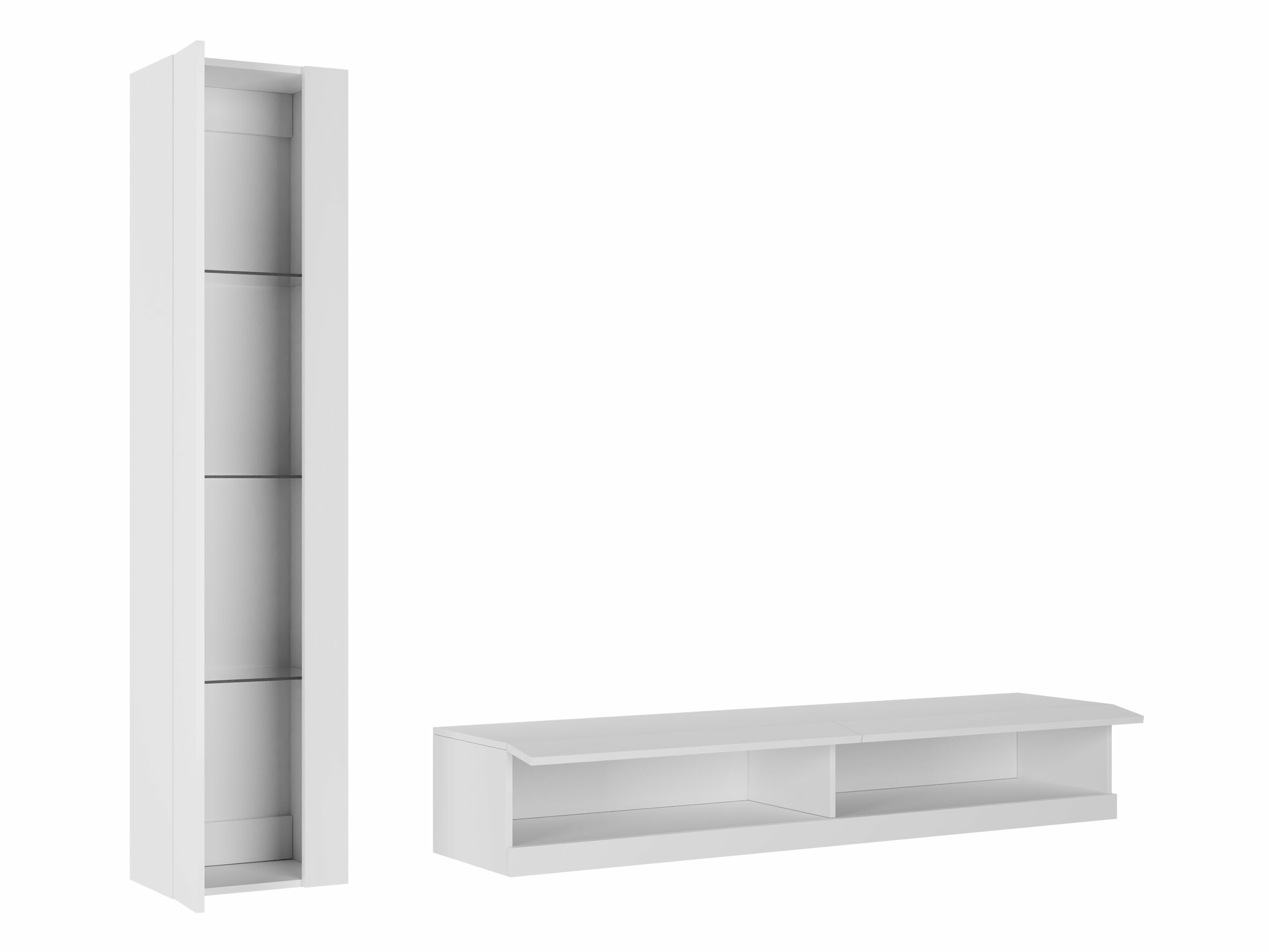 Living room set Vilrin VIII (White + Glossy white)