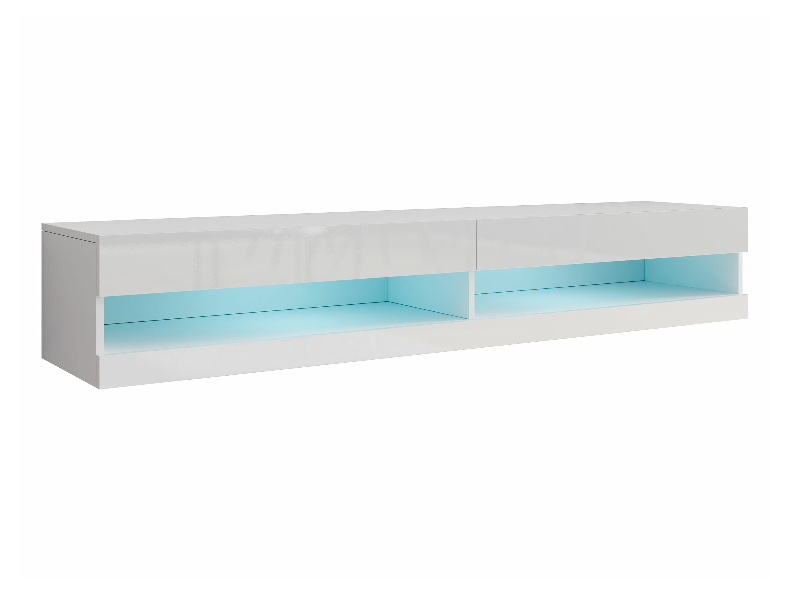 TV stand Vilrin (White + Glossy white)