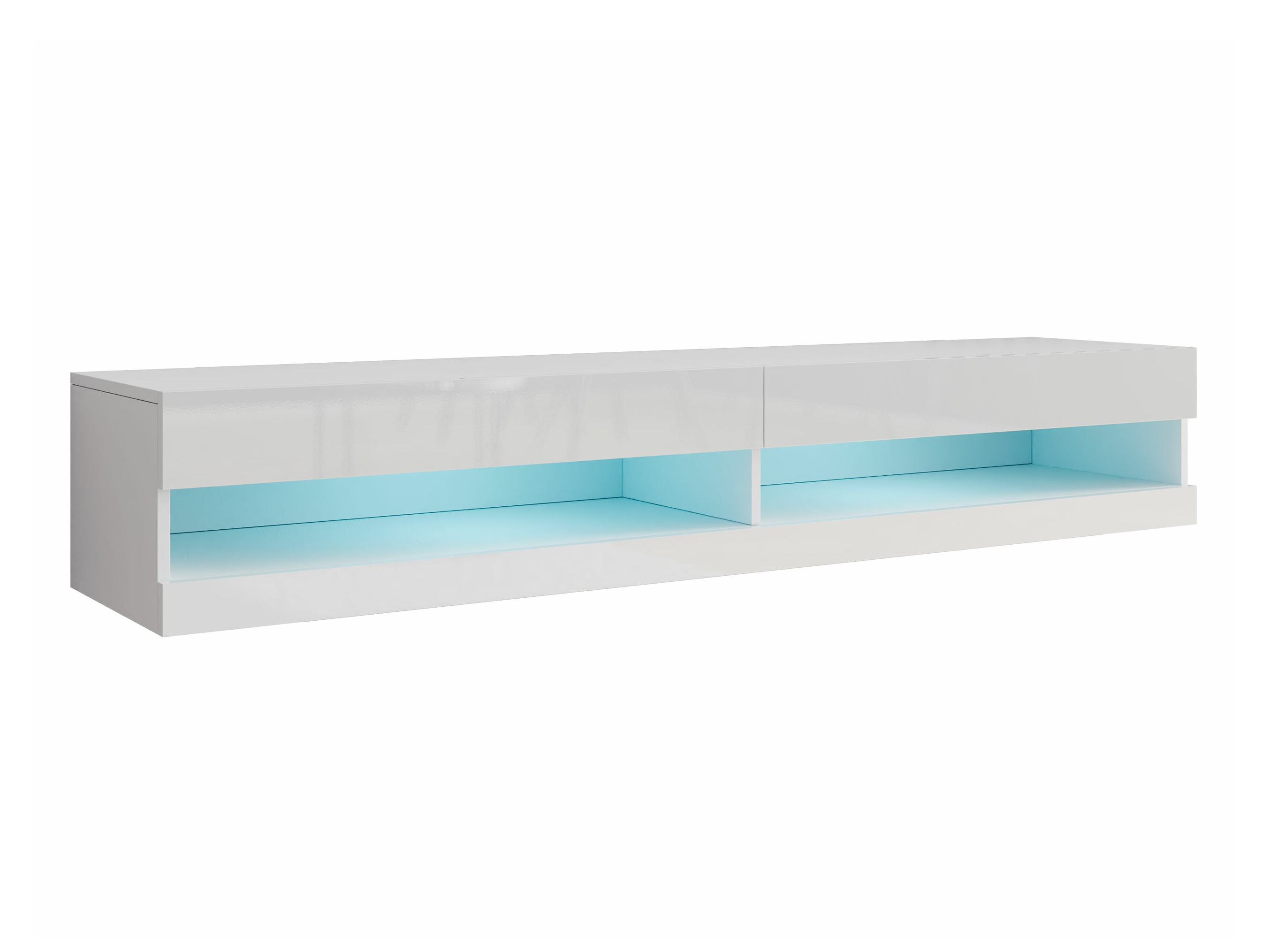 TV stand Vilrin (White + Glossy white)