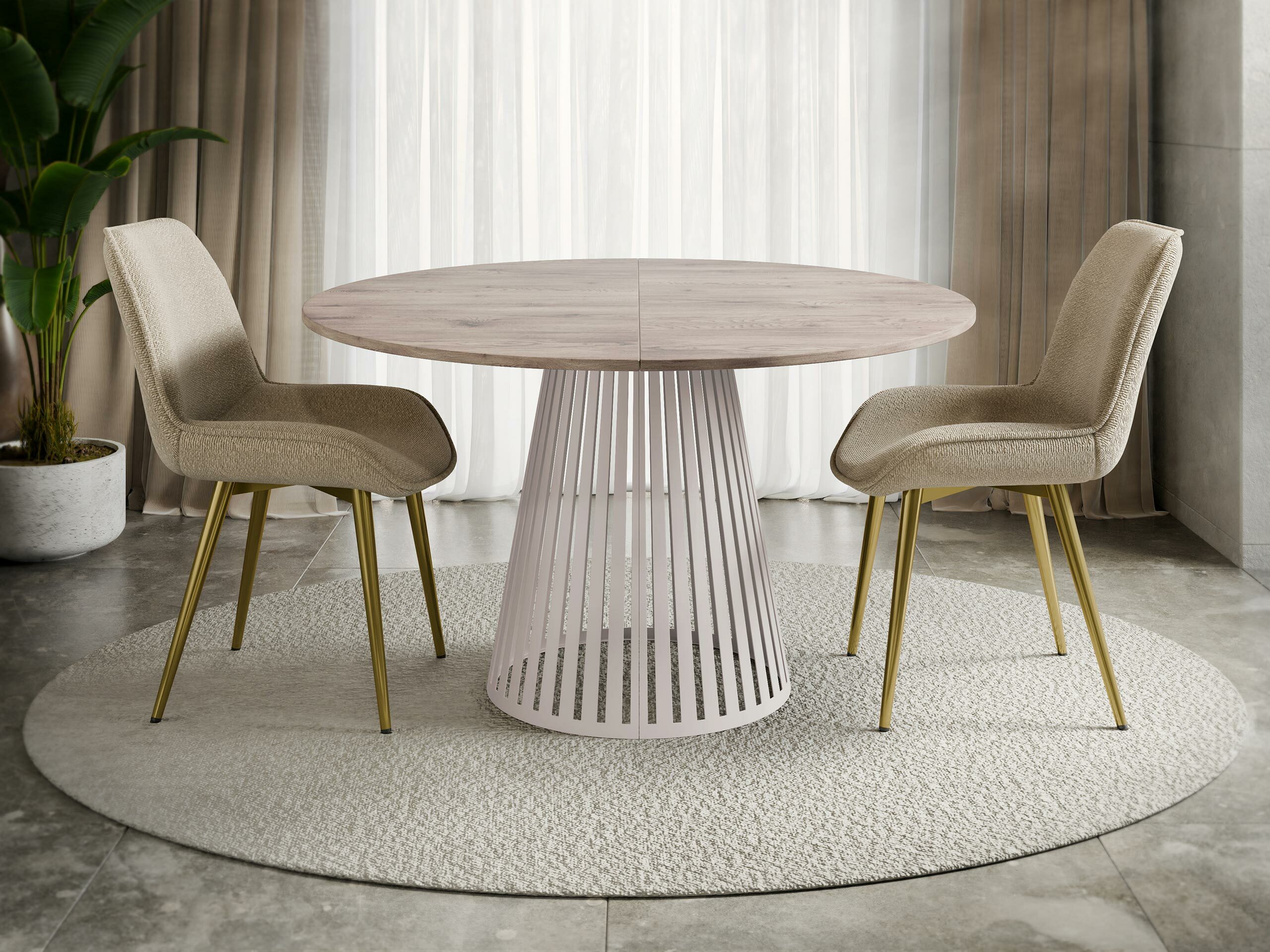 Table Prudentia II (Light Wood + Cashmere)