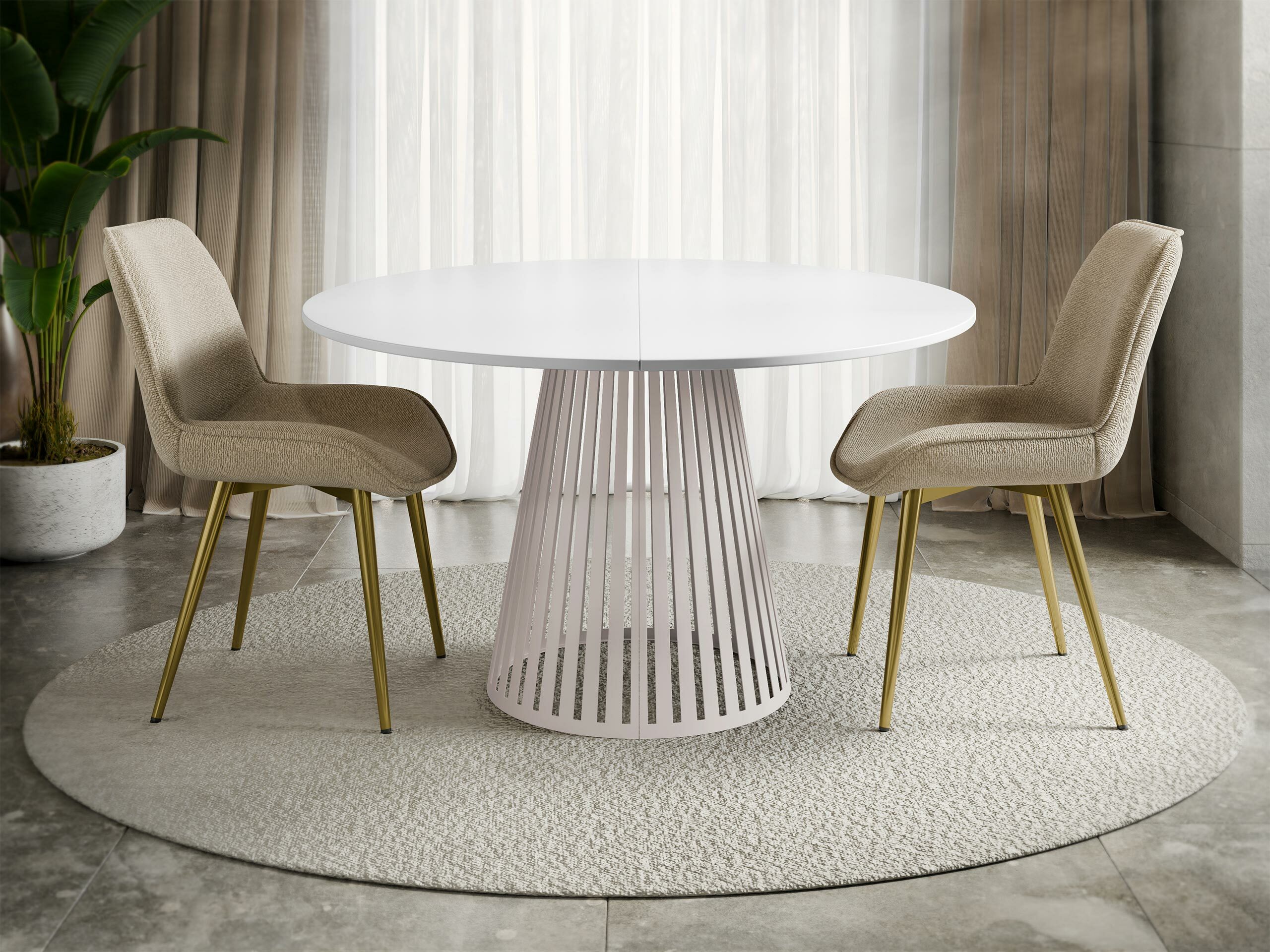 Table Prudentia (White + Cashmere)