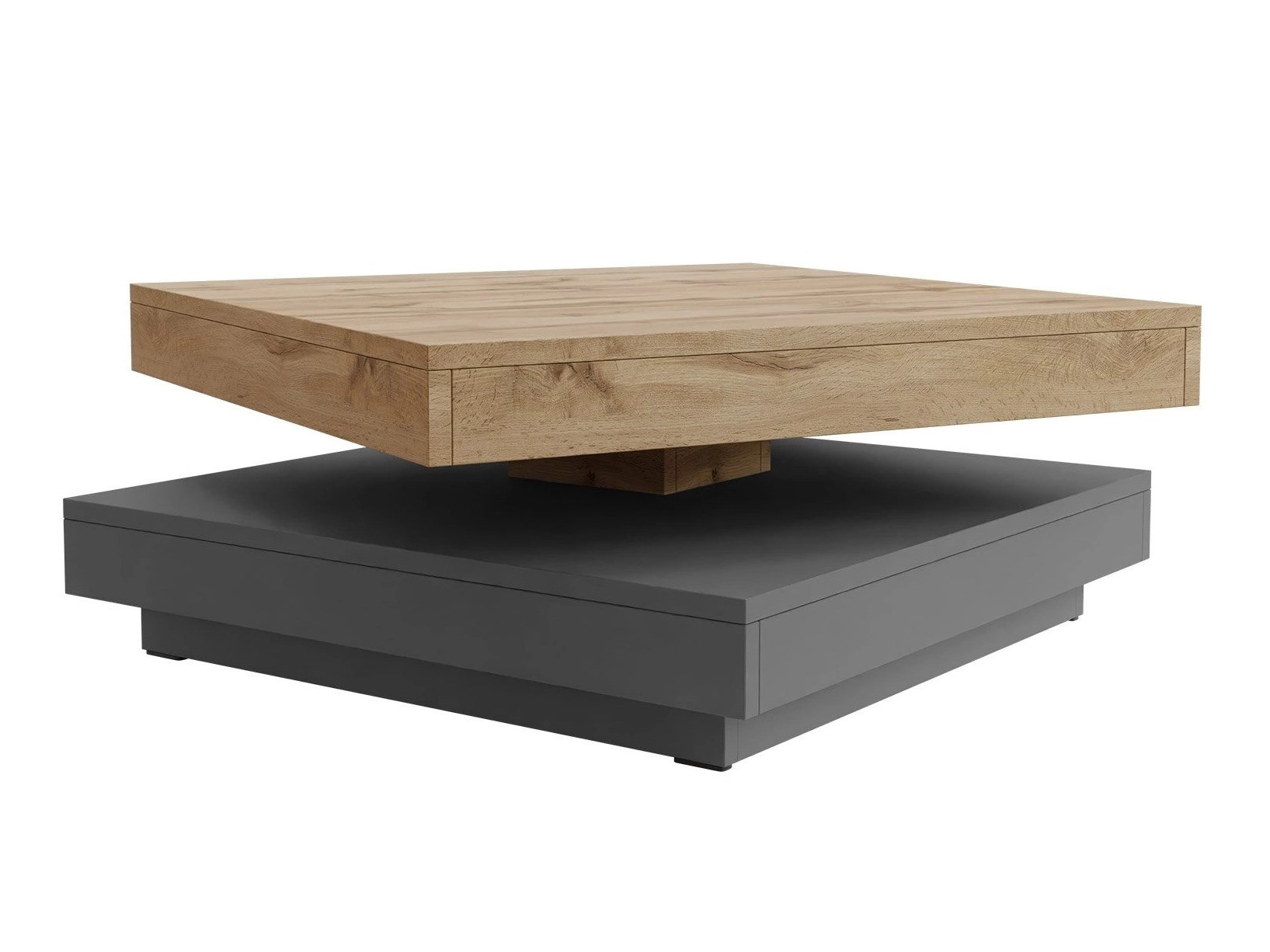 Transforming coffee table Comfivo Pisces (Graphite + Wotan Oak)