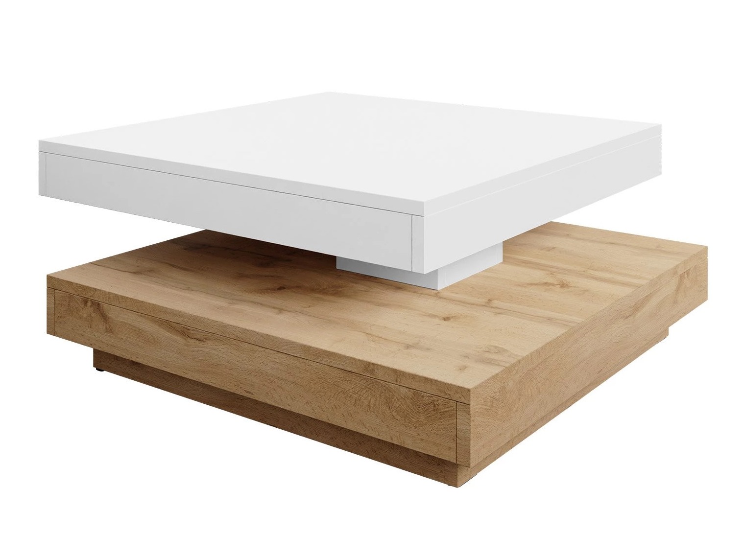 Transforming coffee table Comfivo Pisces (Wotan Oak + White)