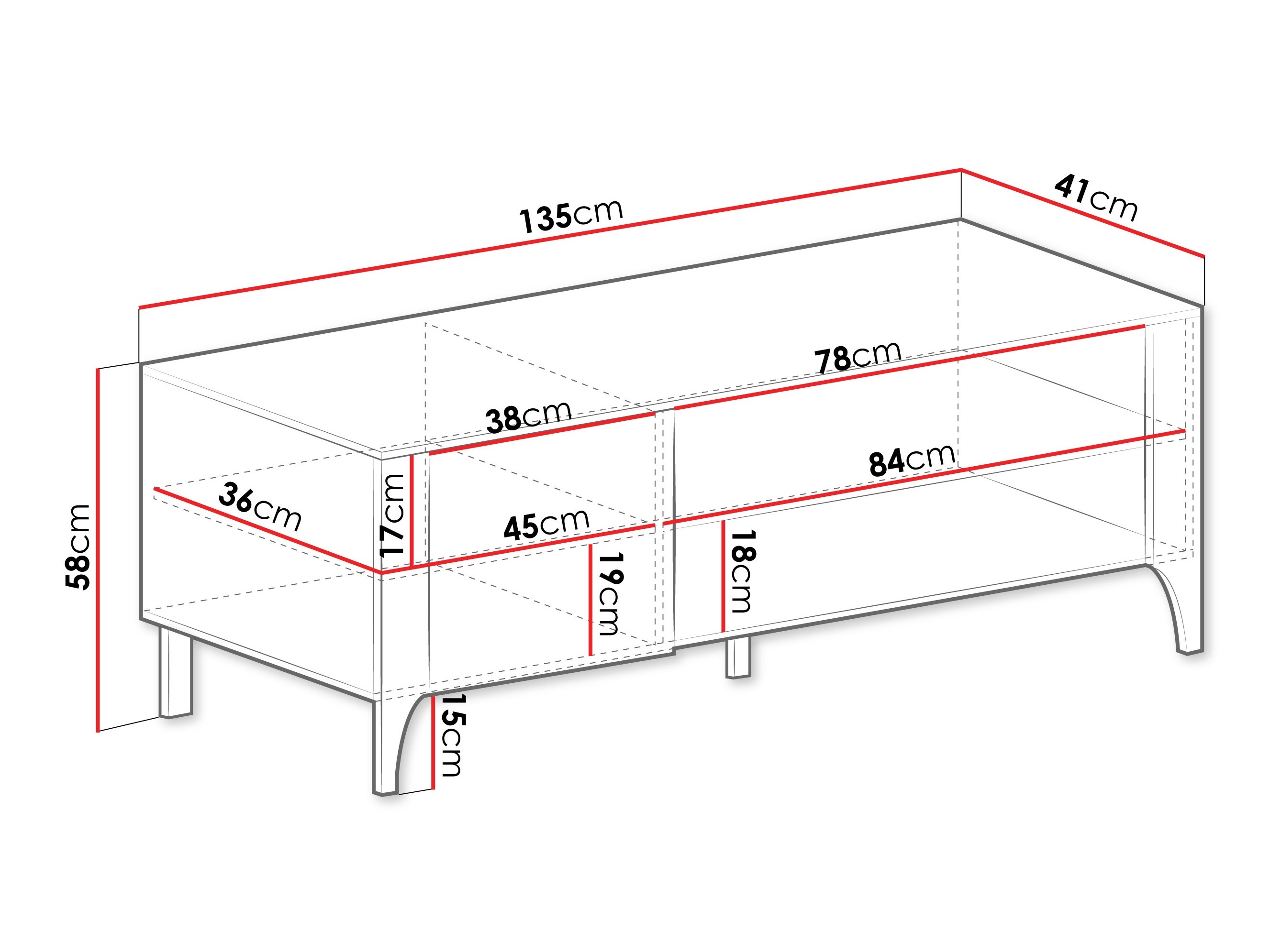 TV stand Mavtoru 107 (Black)