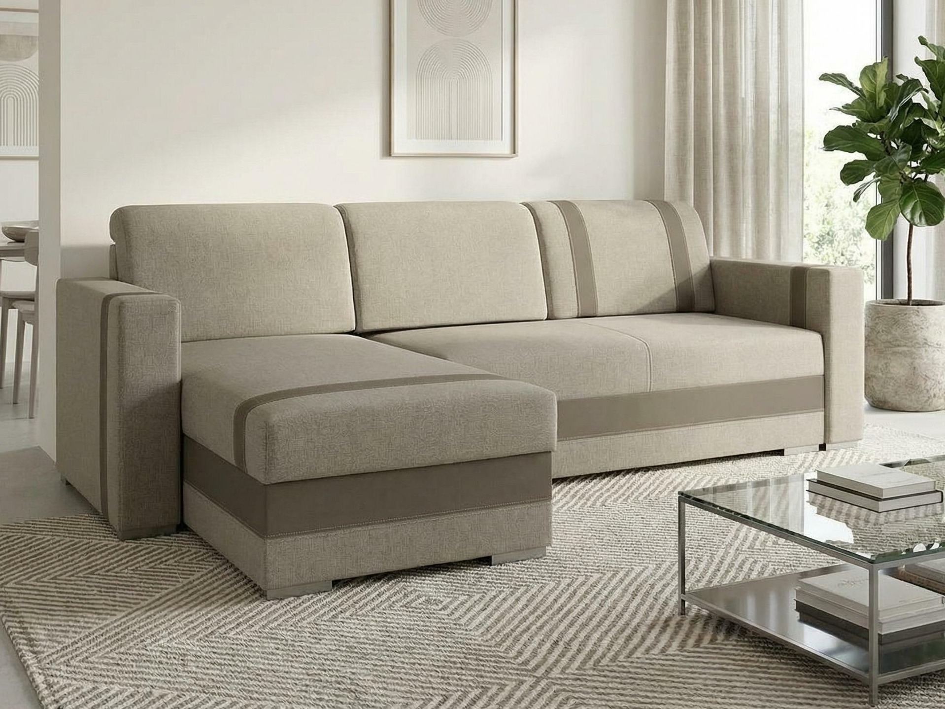 Corner sofa Edinburg 101 (Inari 26 + Cayenne 06)