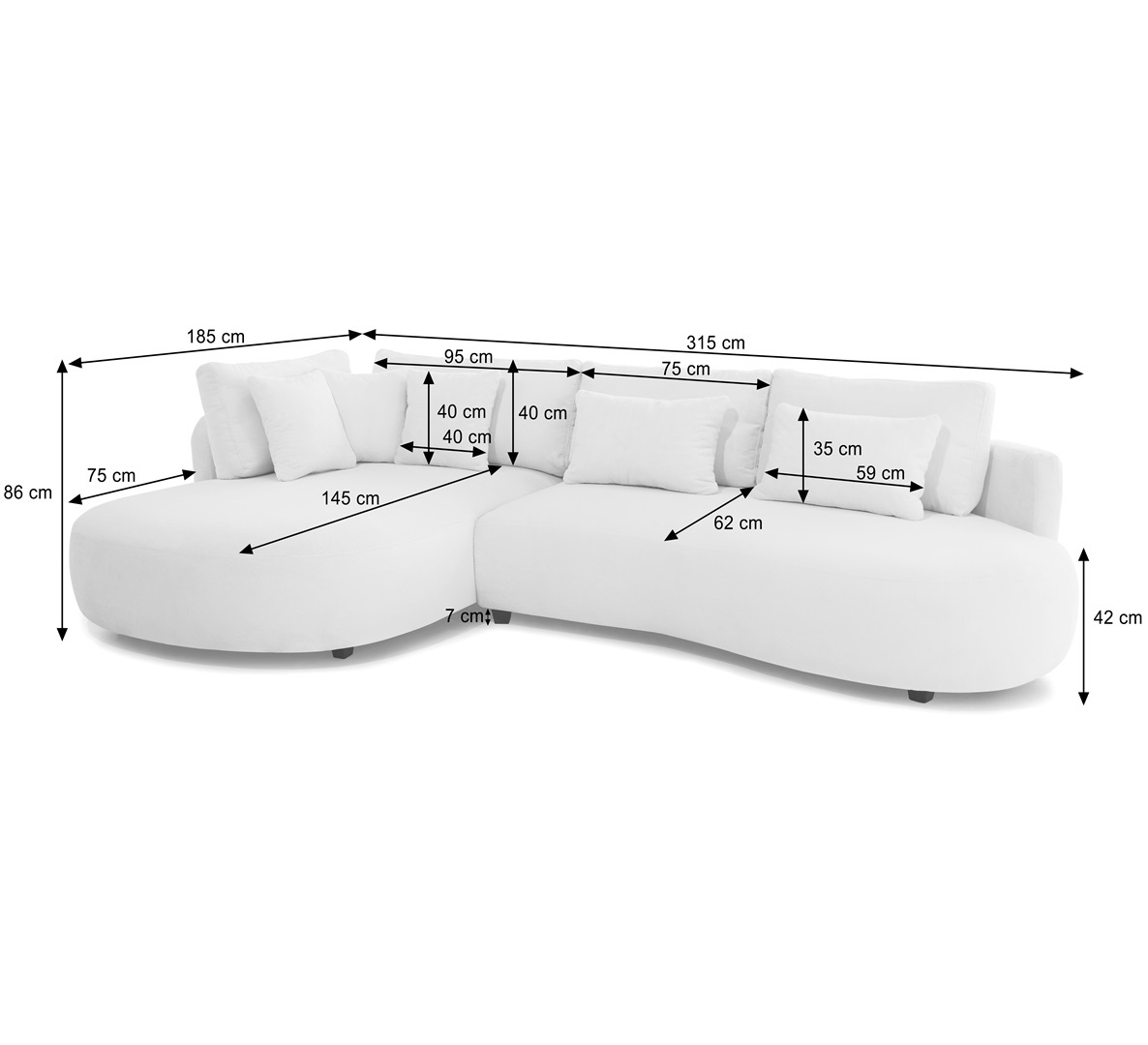 Corner sofa Deca II (Fredo 05)