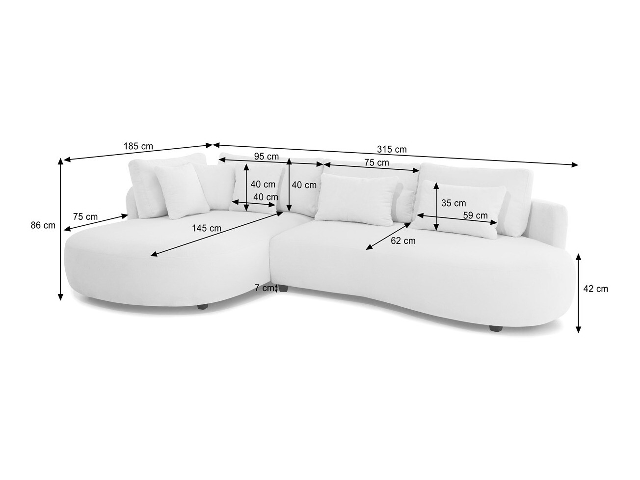 Corner sofa Deca II (Fredo 40)