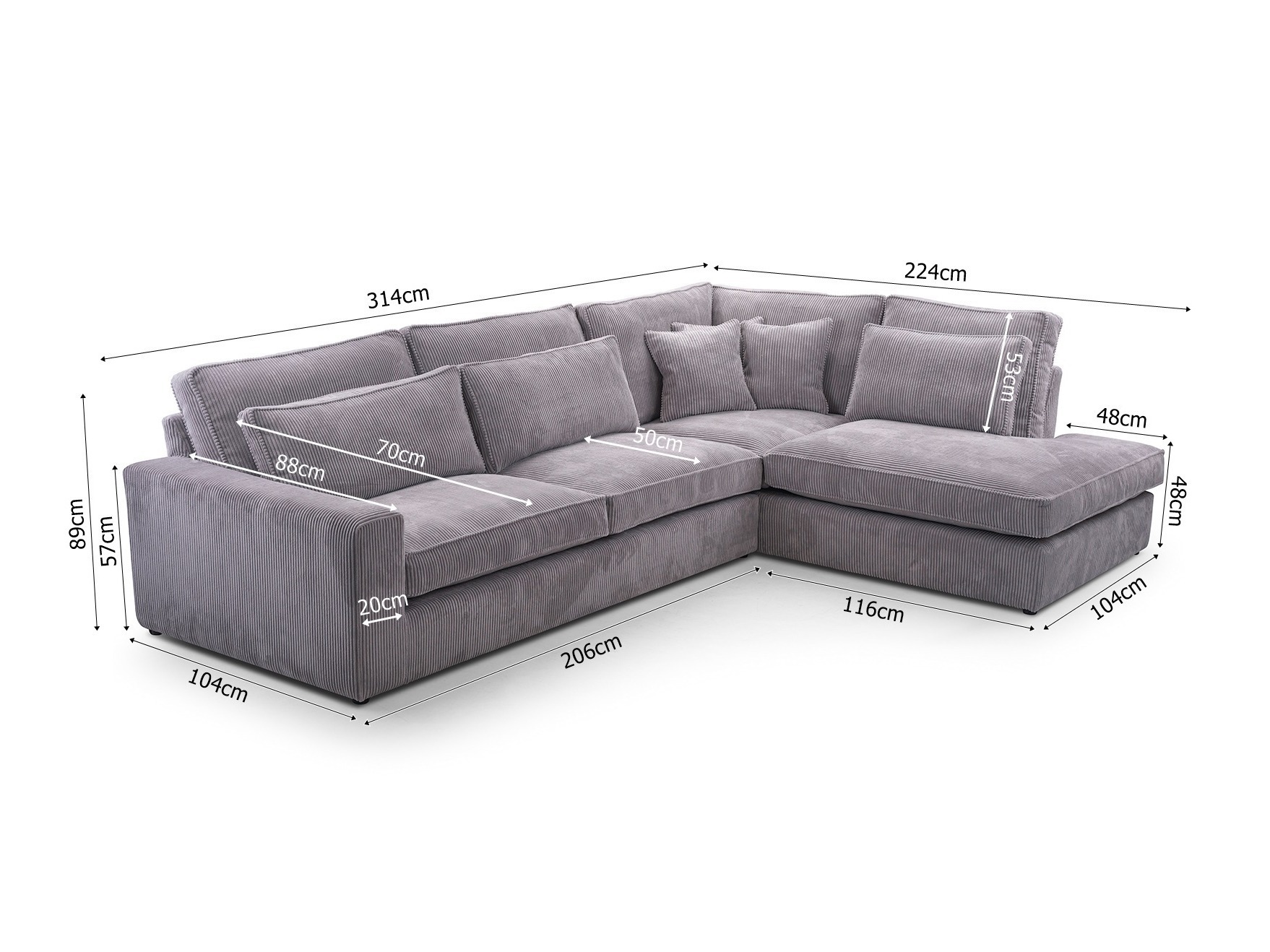 Corner sofa Somava 100 (Lincoln 86)