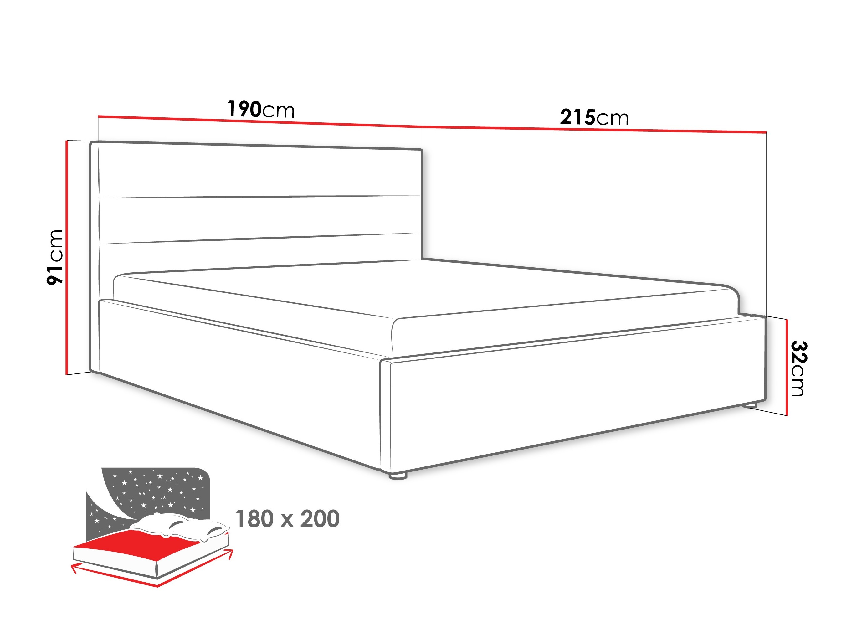 Bed Comfivo Fabos (Hlr 05)