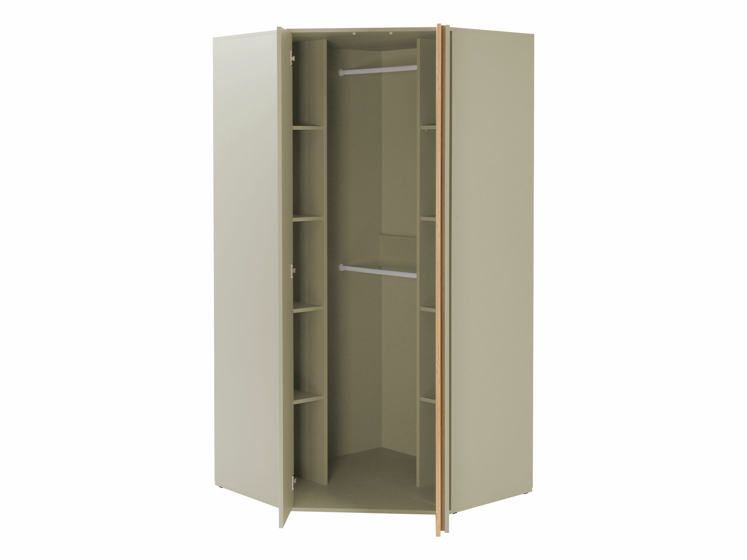 Corner wardrobe Fiosono 101 (Eucalyptus + Oak)