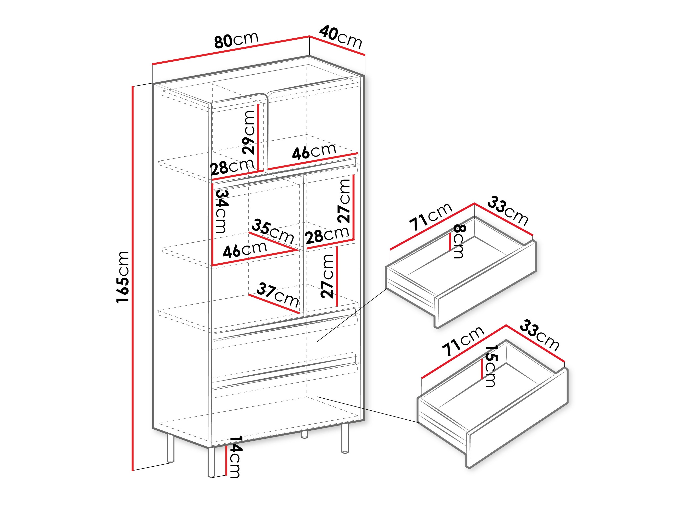 Bookcase Fiosono 104 (Eucalyptus + Oak)
