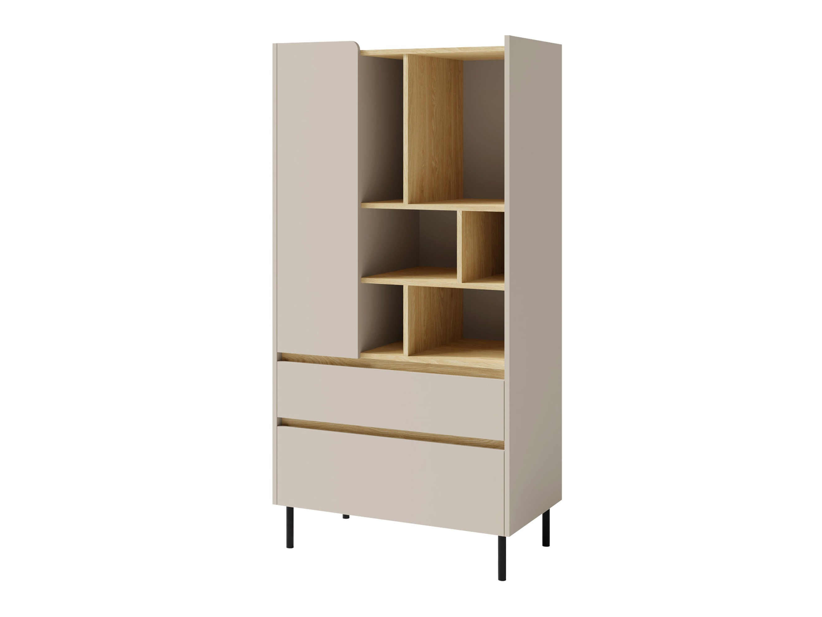 Bookcase Fiosono 105 (Beige + Light oak)