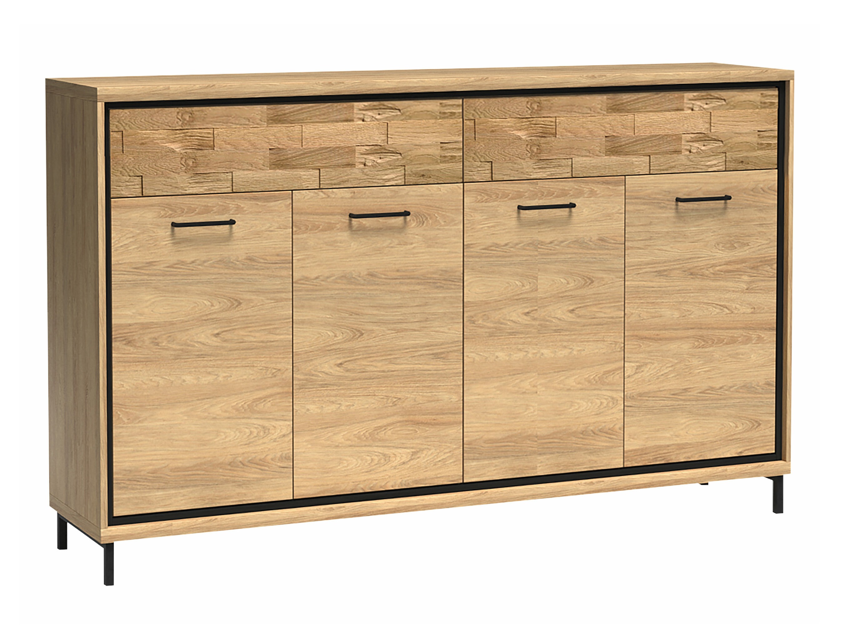 Chest of drawers Etrmoni 105 (Light wood + Oak)
