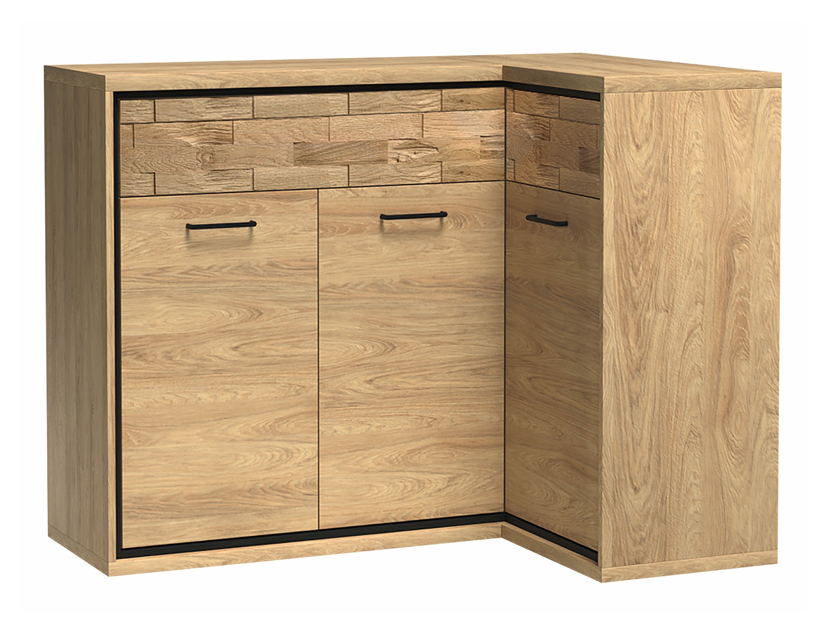 Corner chest of drawers Etrmoni 106 (Light wood + Oak)