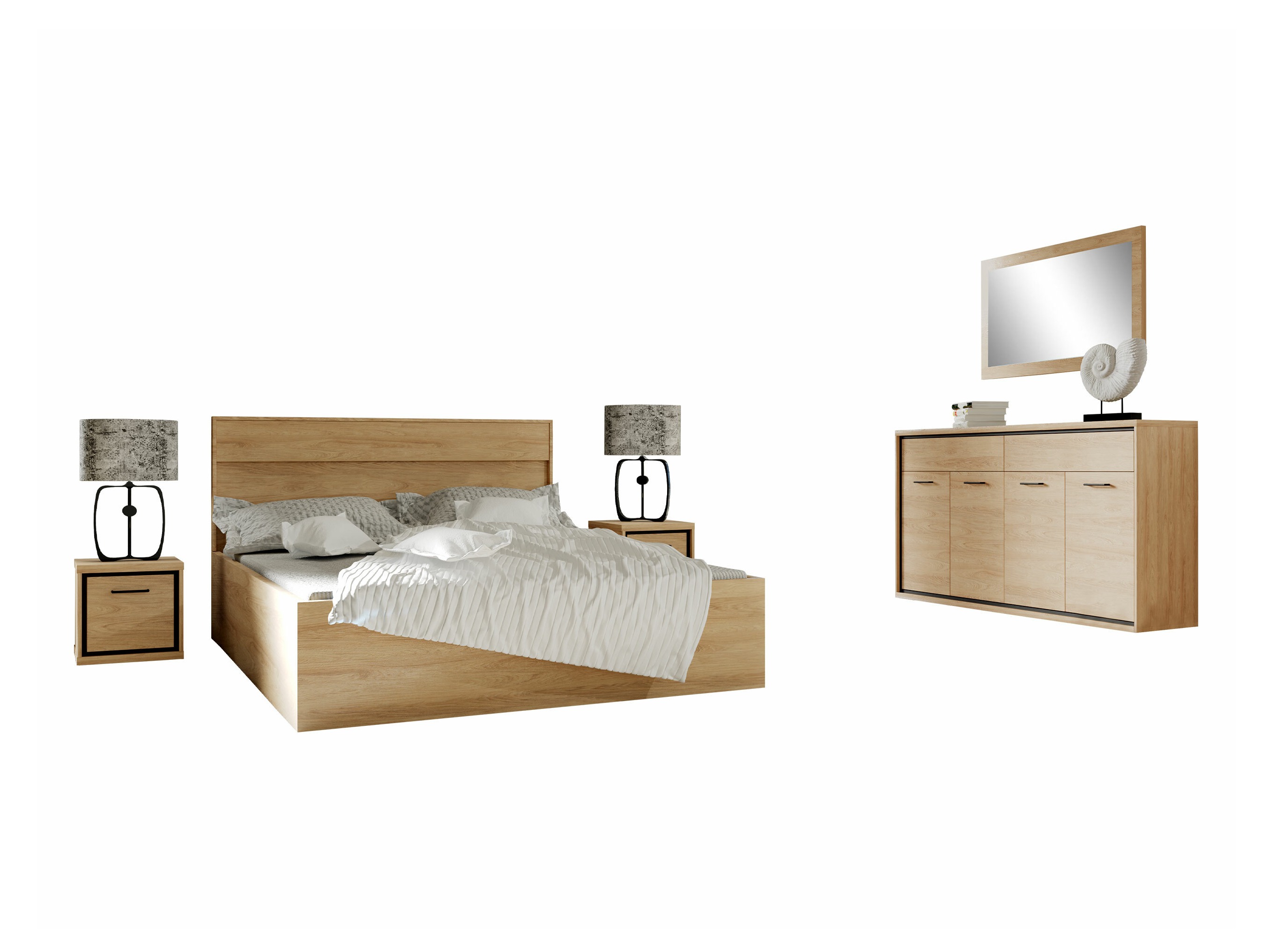 Bedroom set Etrmoni 122 (Light wood)
