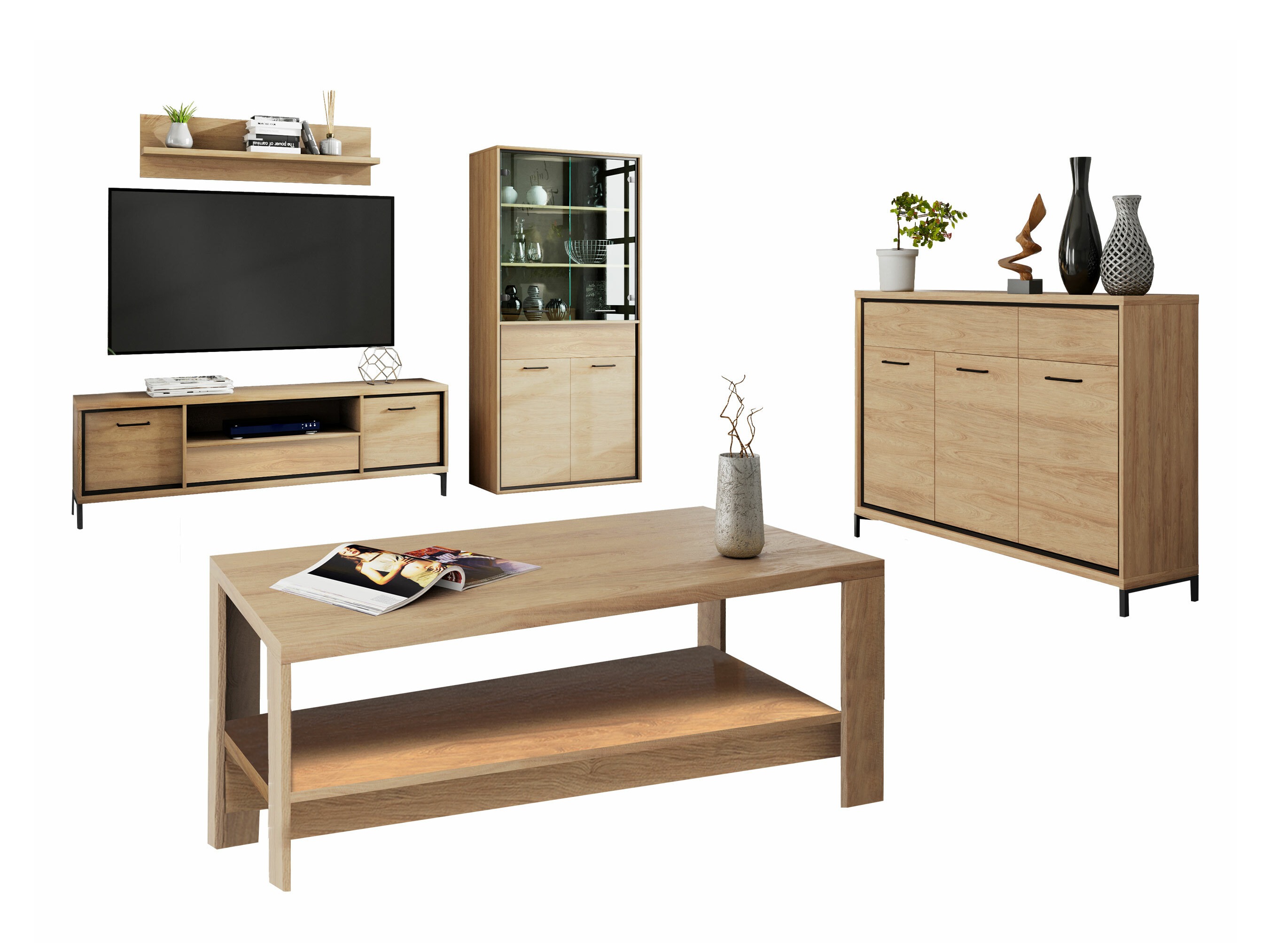 Living room set Etrmoni 118 (Light wood)