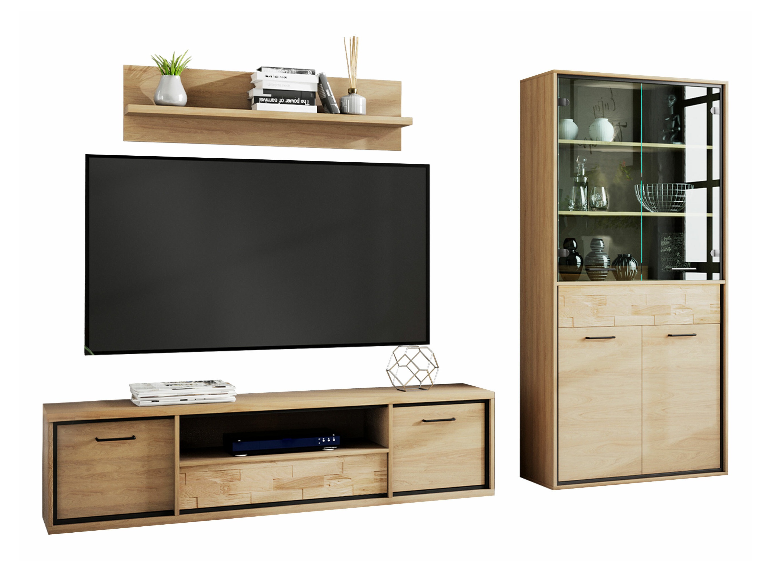 Living room set Etrmoni 119 (Light wood + Oak)