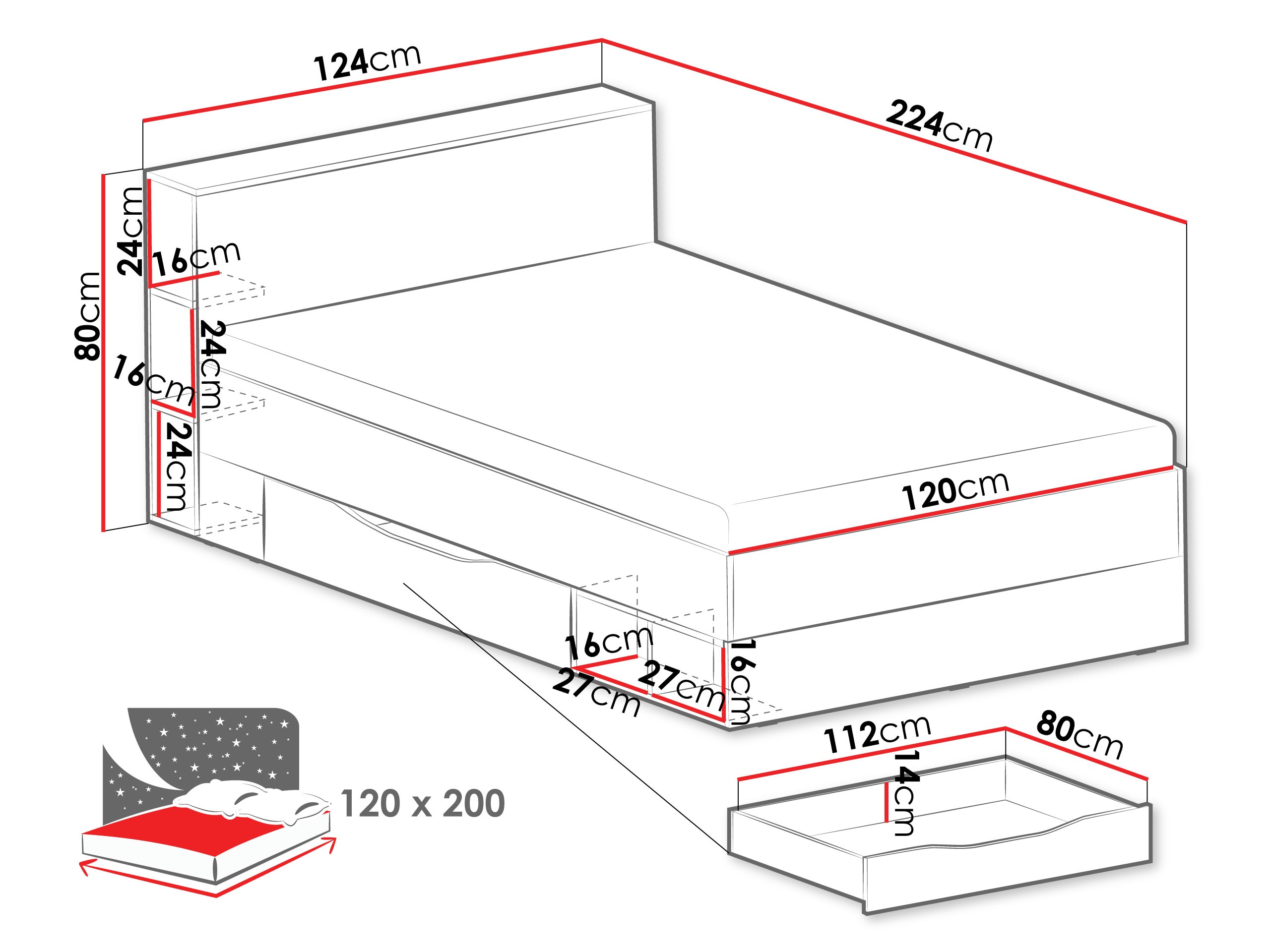 Bed Ciravie 105