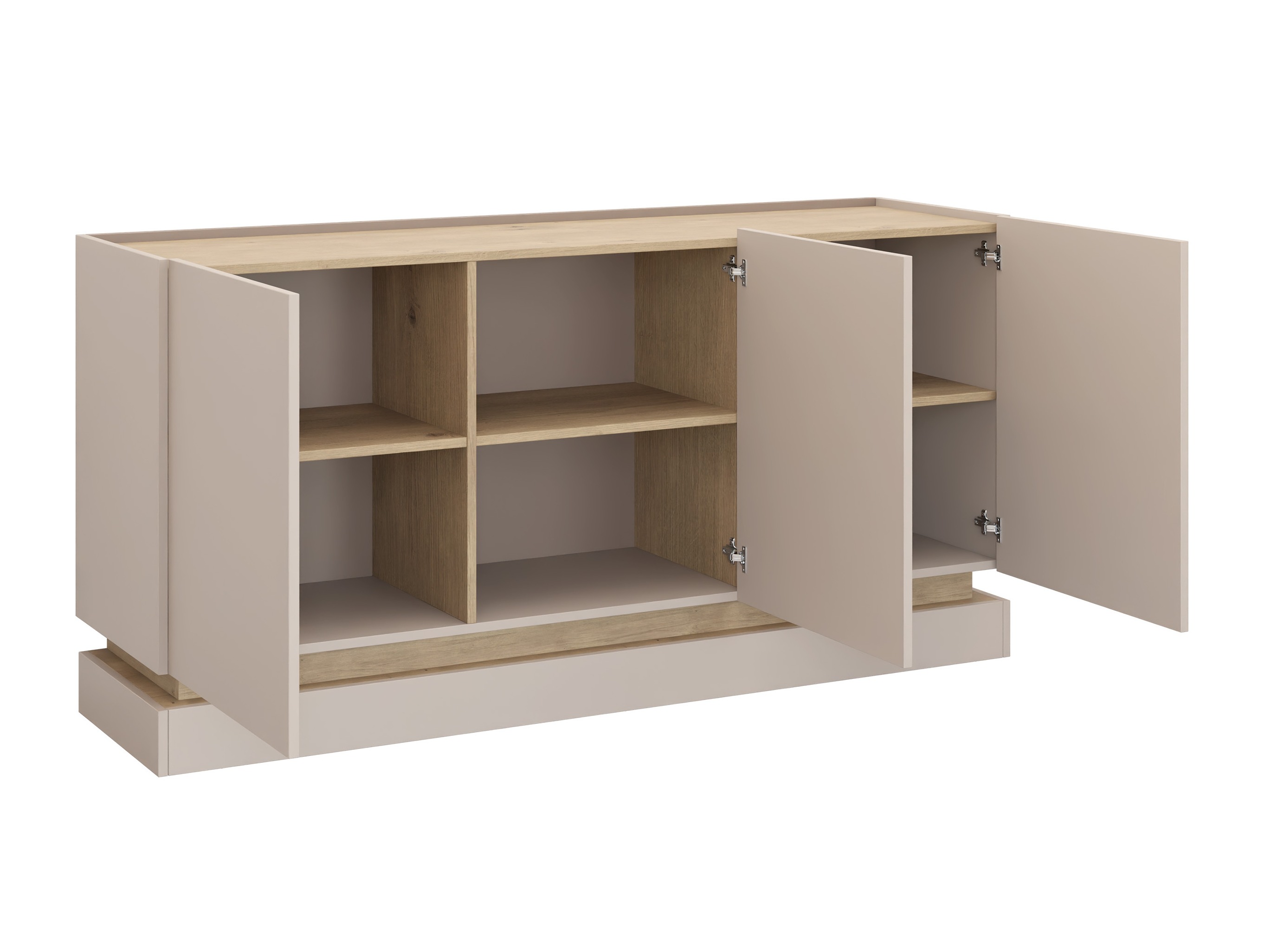 Sideboard Comfivo Tilia I (Black + Oak)